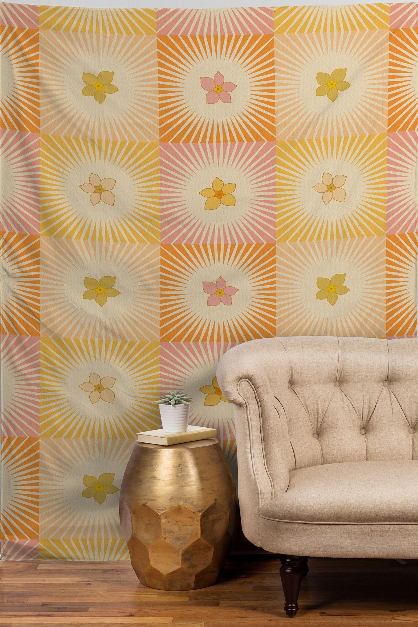 Iveta Abolina Cheerful Sun Check Tapestry