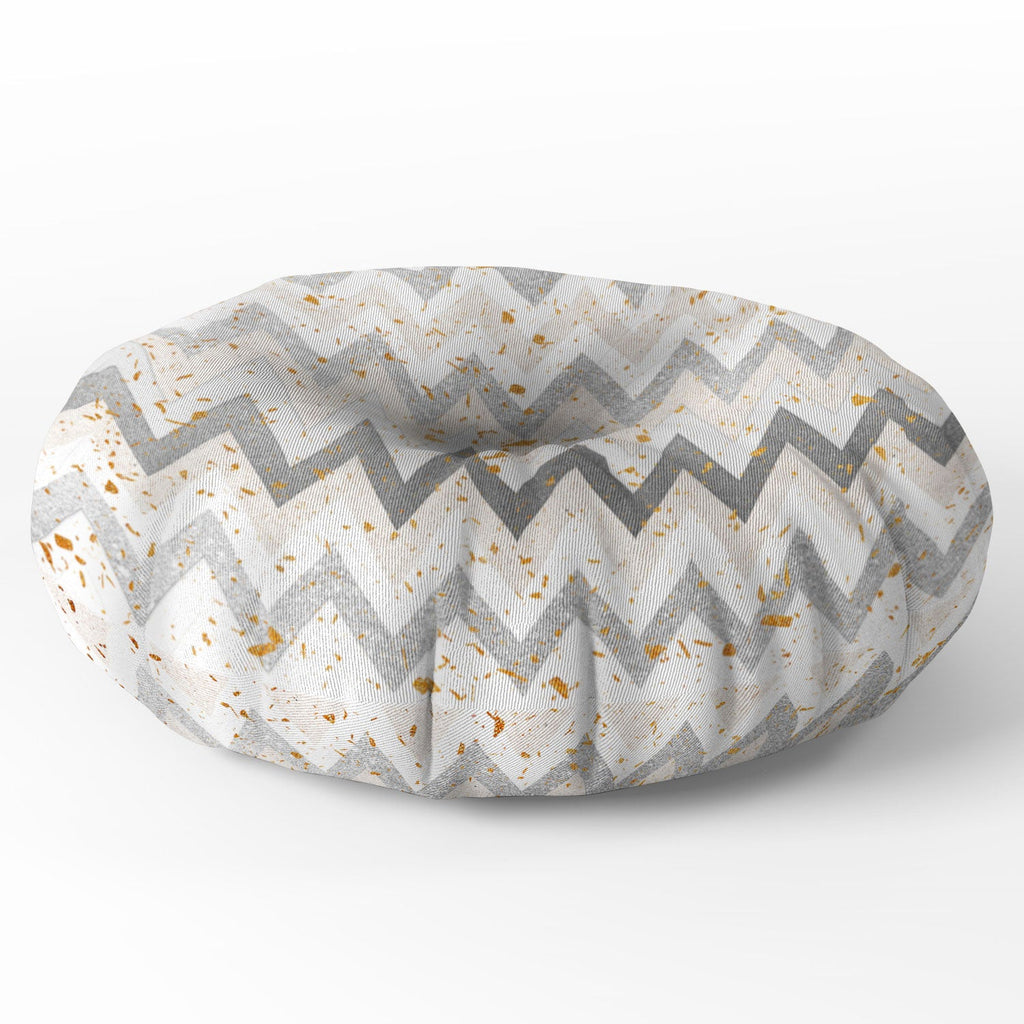 Iveta Abolina Chevron Confetti Floor Pillow Round