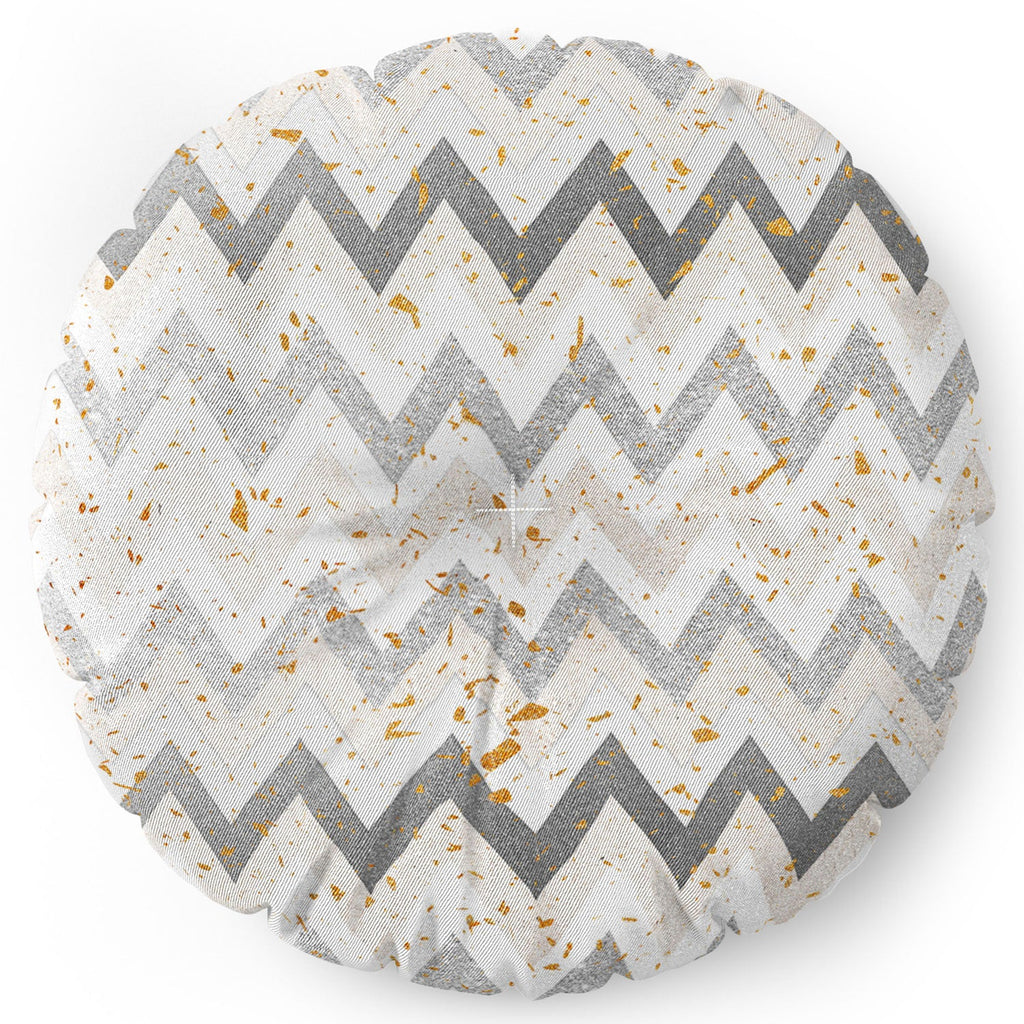 Iveta Abolina Chevron Confetti Floor Pillow Round