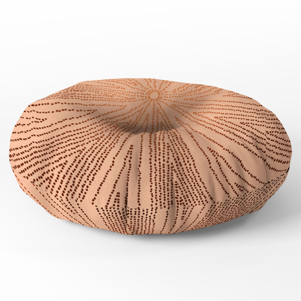 Iveta Abolina Copper Leaf Floor Pillow Round