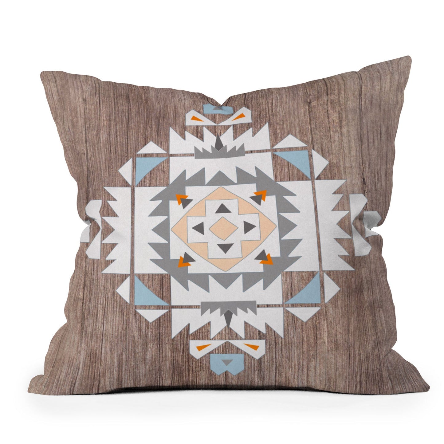 Iveta Abolina Cream Tribal Throw Pillow