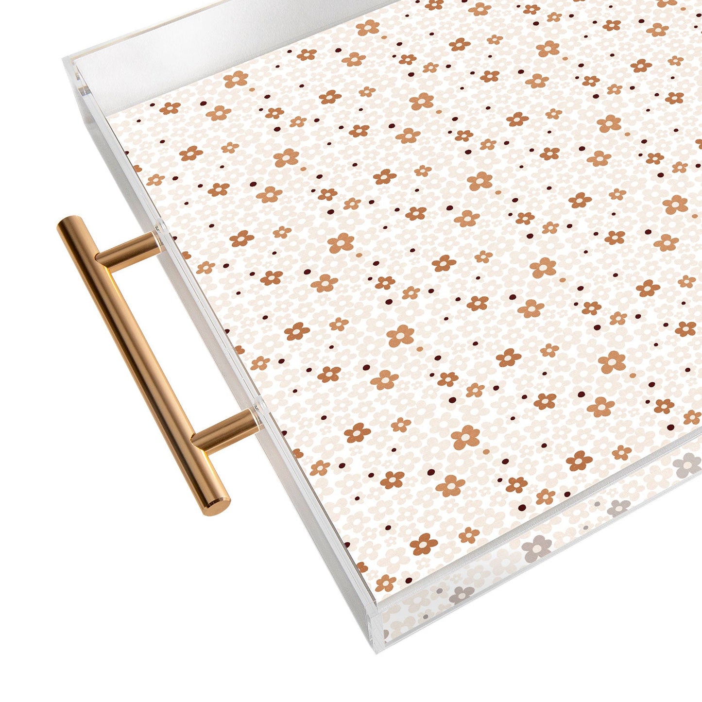 Iveta Abolina Daisy Meadow White Acrylic Tray