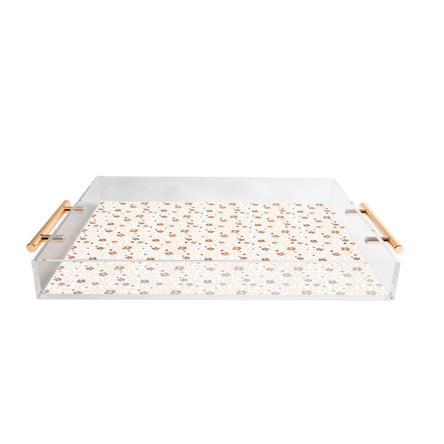 Iveta Abolina Daisy Meadow White Acrylic Tray