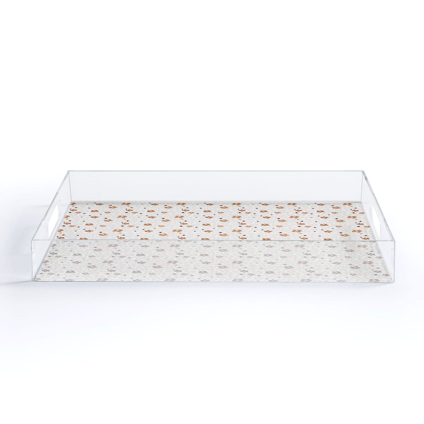 Iveta Abolina Daisy Meadow White Acrylic Tray