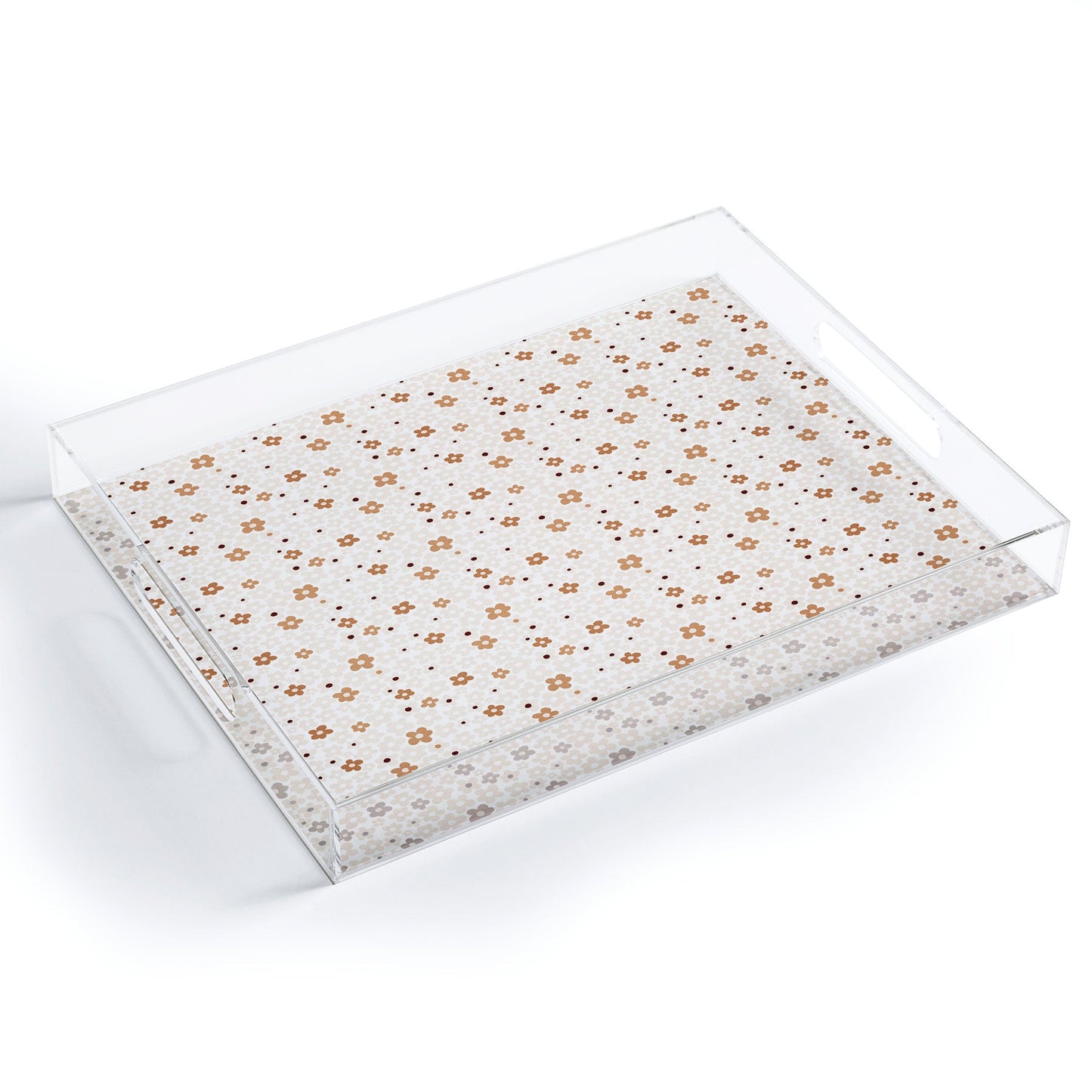 Iveta Abolina Daisy Meadow White Acrylic Tray