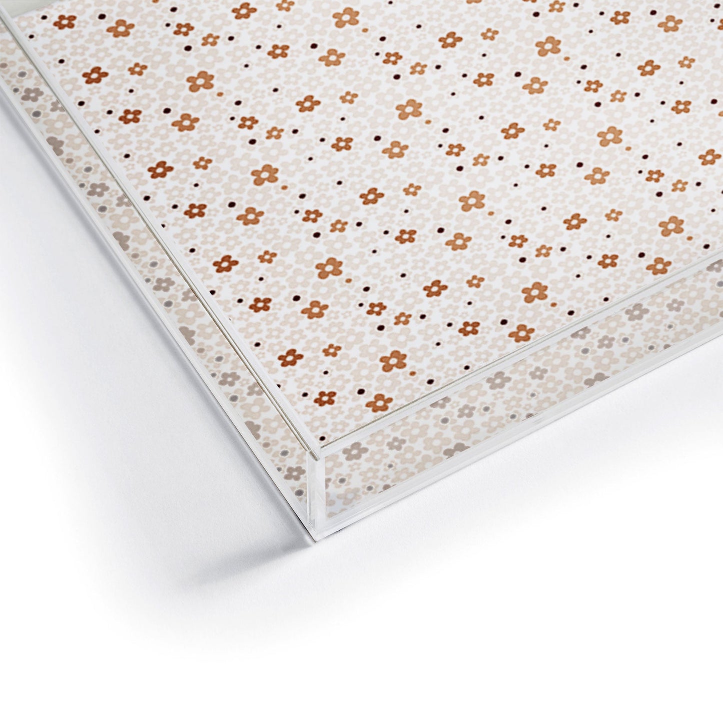 Iveta Abolina Daisy Meadow White Acrylic Tray