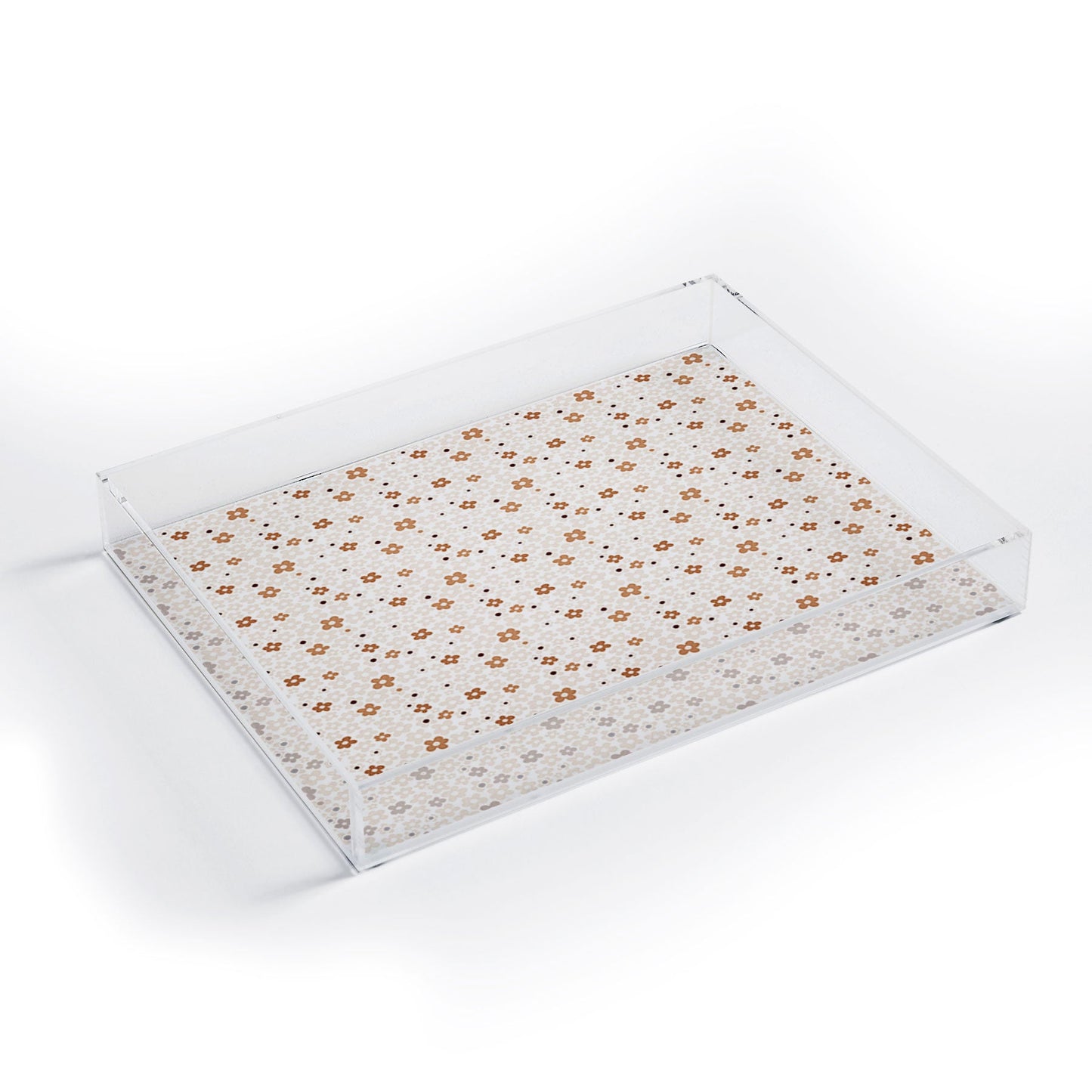 Iveta Abolina Daisy Meadow White Acrylic Tray