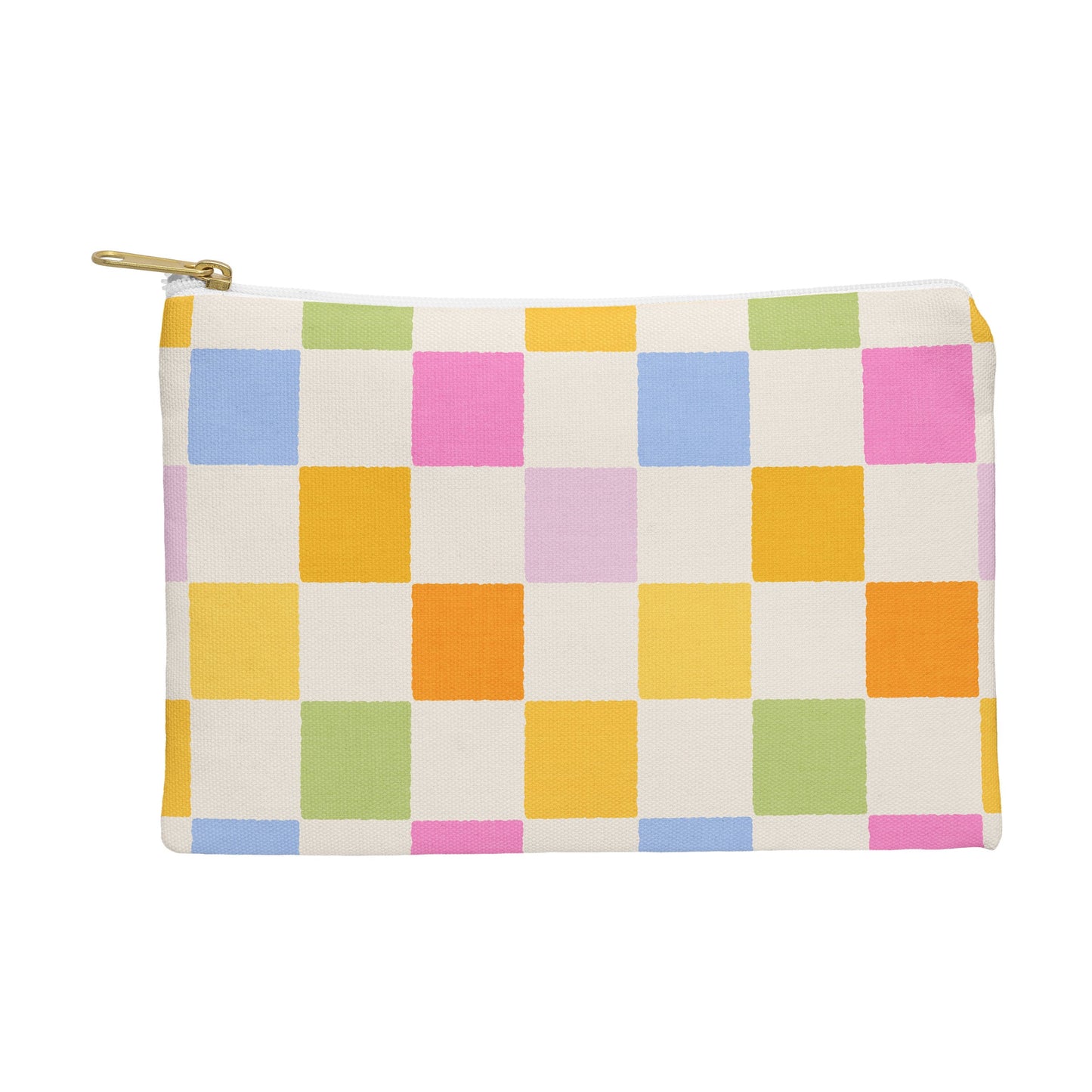 Iveta Abolina Eclectic Checker Check Cream Pouch