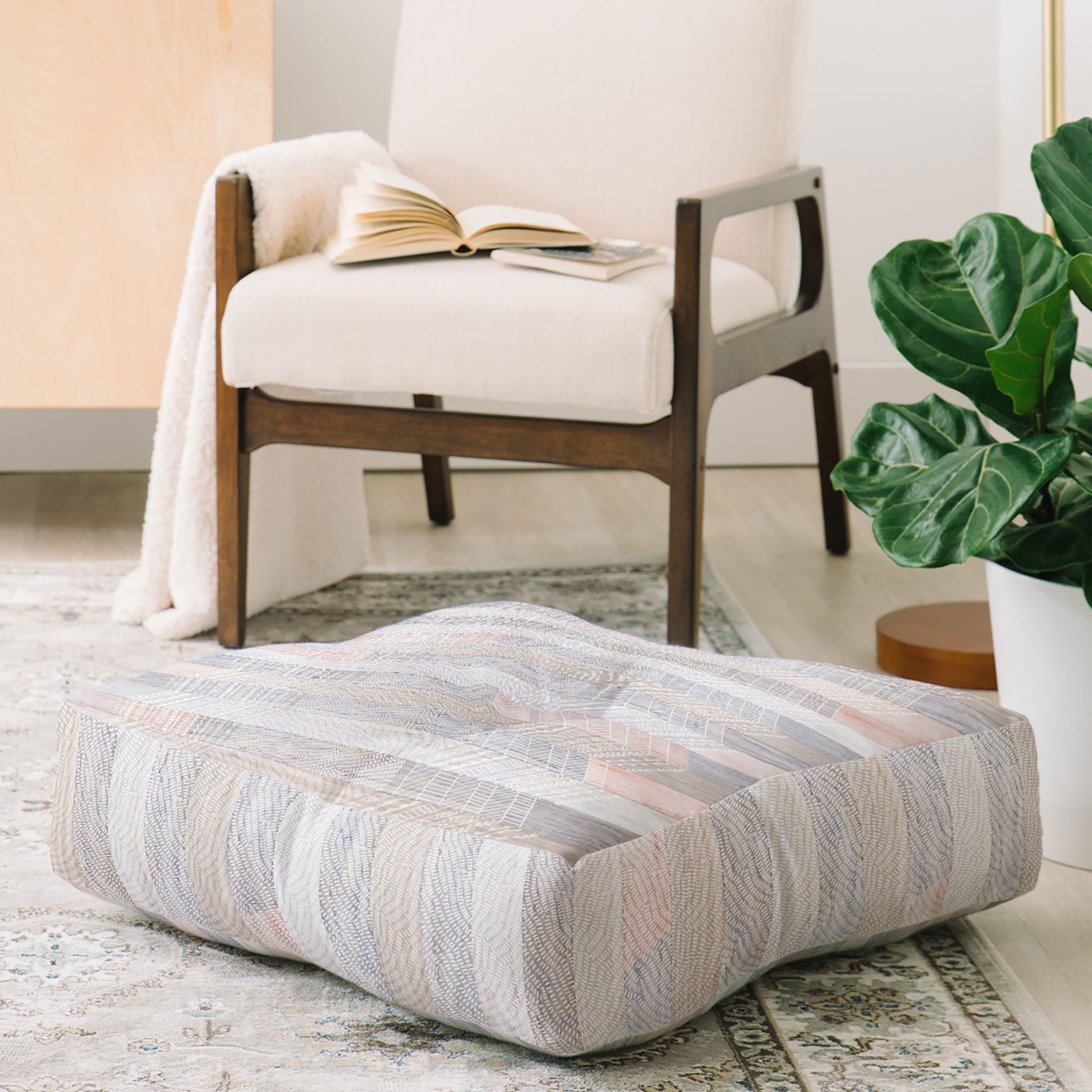 Iveta Abolina Farmhouse Peach Floor Pillow Square