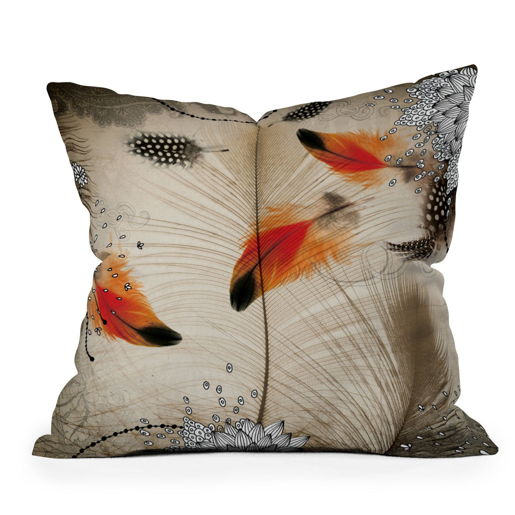 Iveta Abolina Feather Dance Throw Pillow