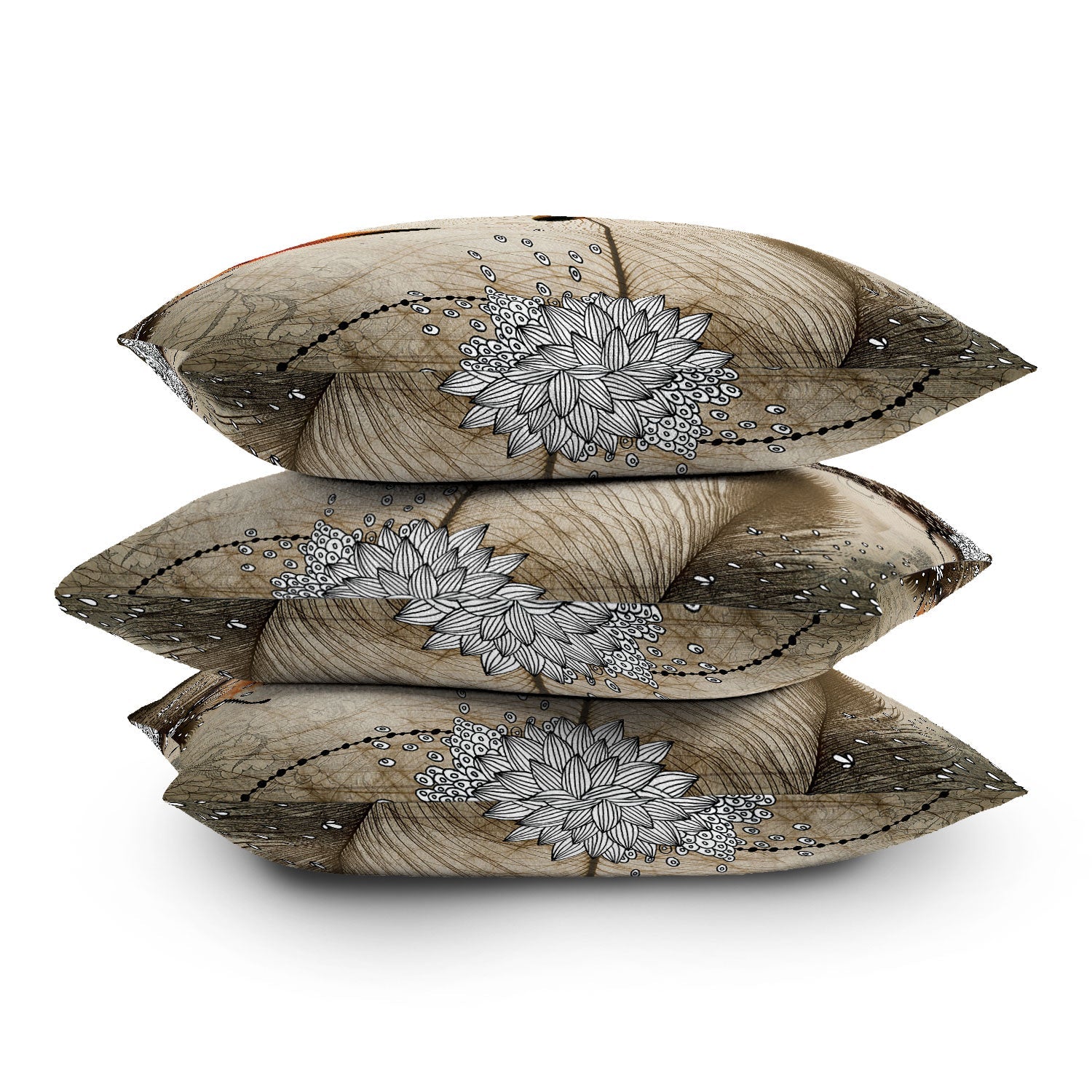 Iveta Abolina Feather Dance Throw Pillow