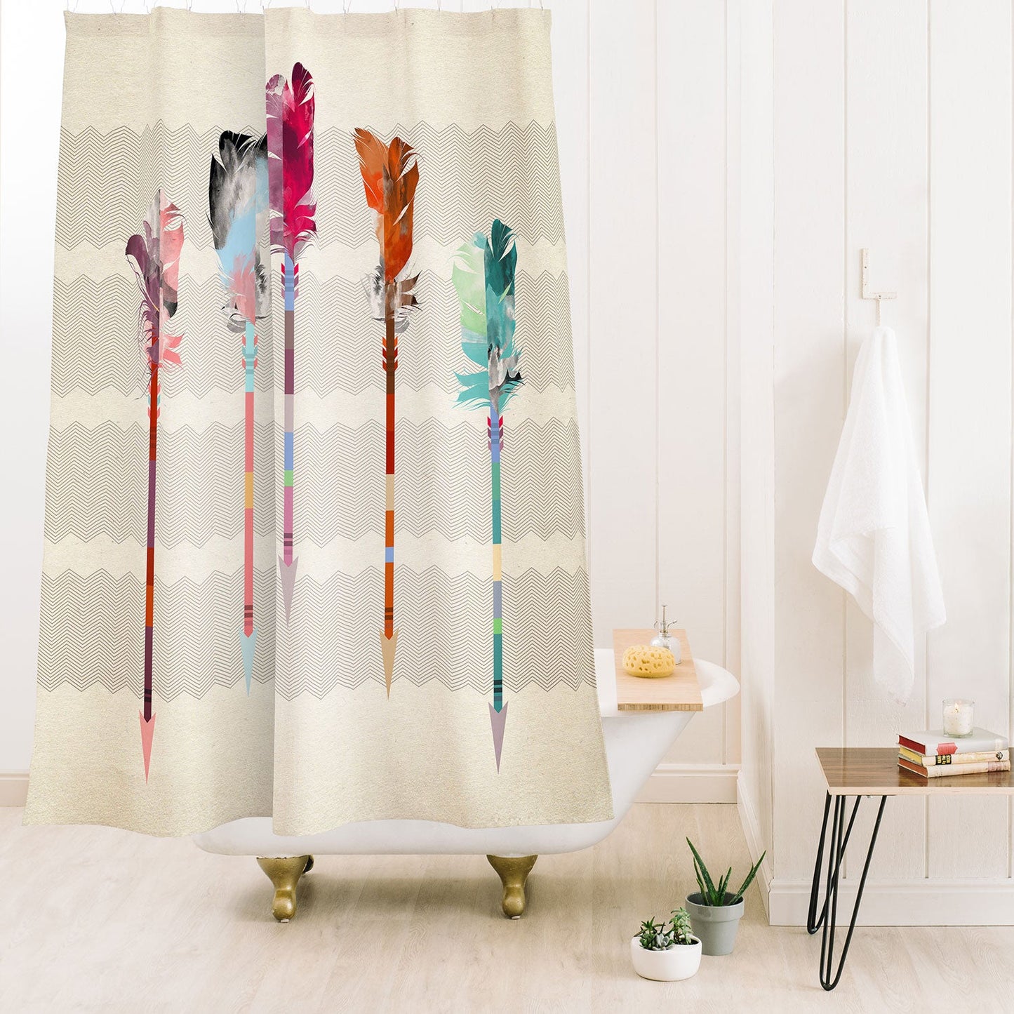 Iveta Abolina Feathered Arrows Shower Curtain