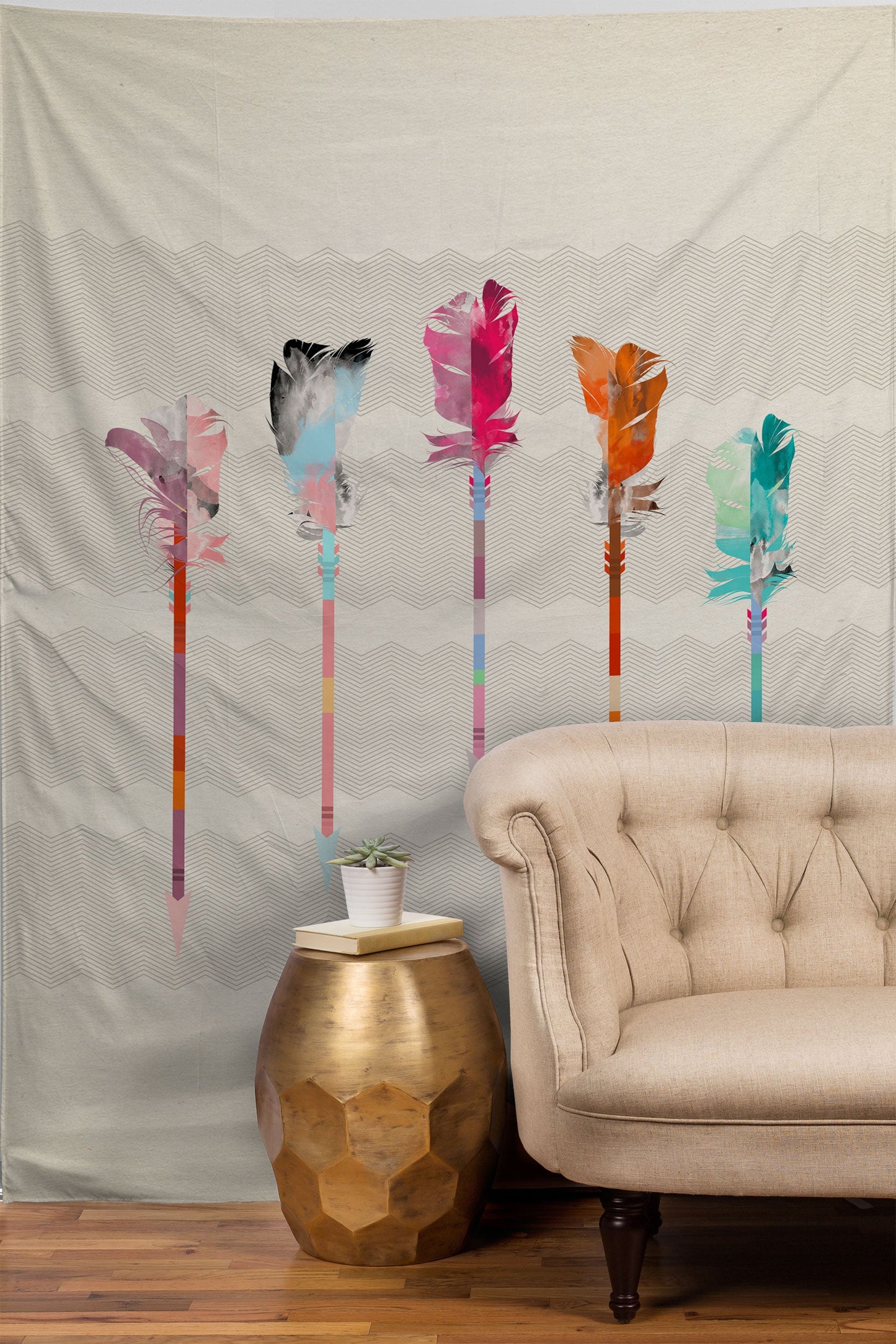 Iveta Abolina Feathered Arrows Tapestry