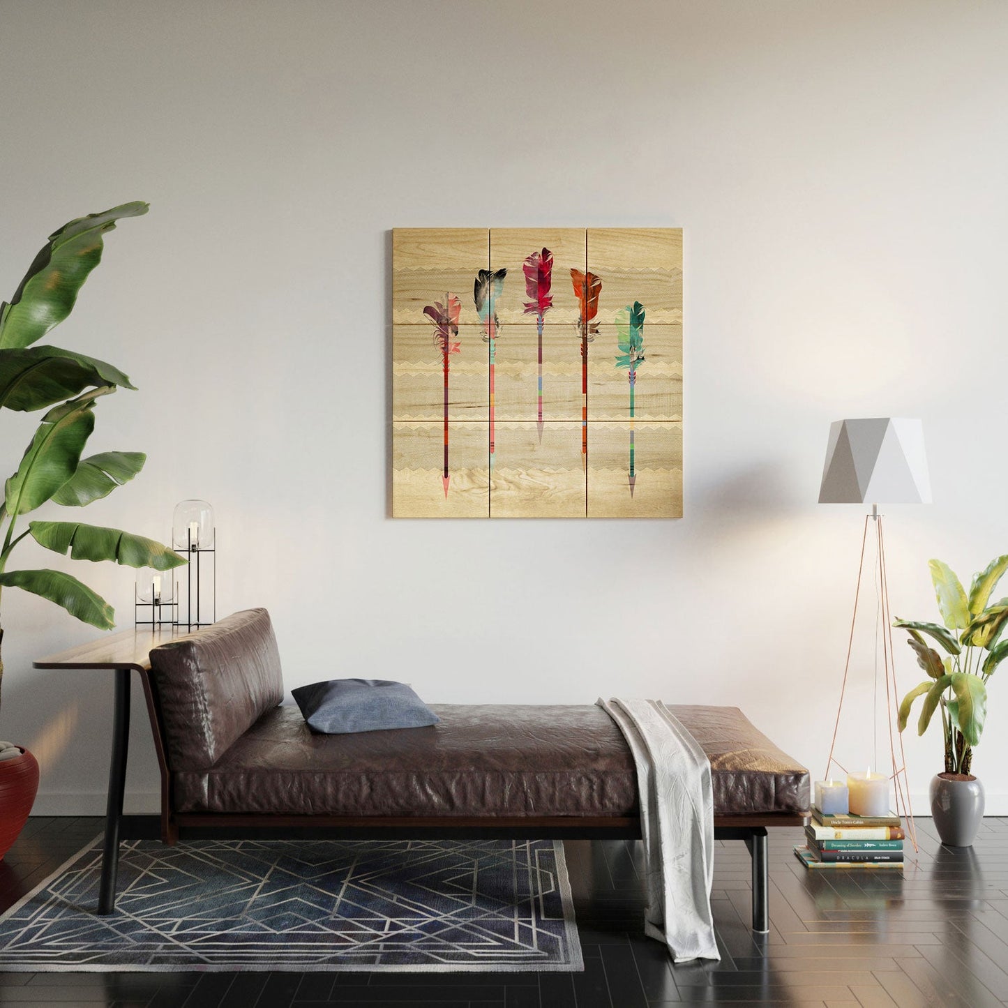 Iveta Abolina Feathered Arrows Wood Wall Mural