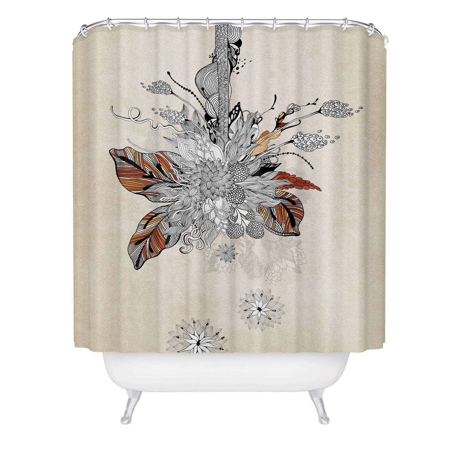 Iveta Abolina Floral 2 Shower Curtain