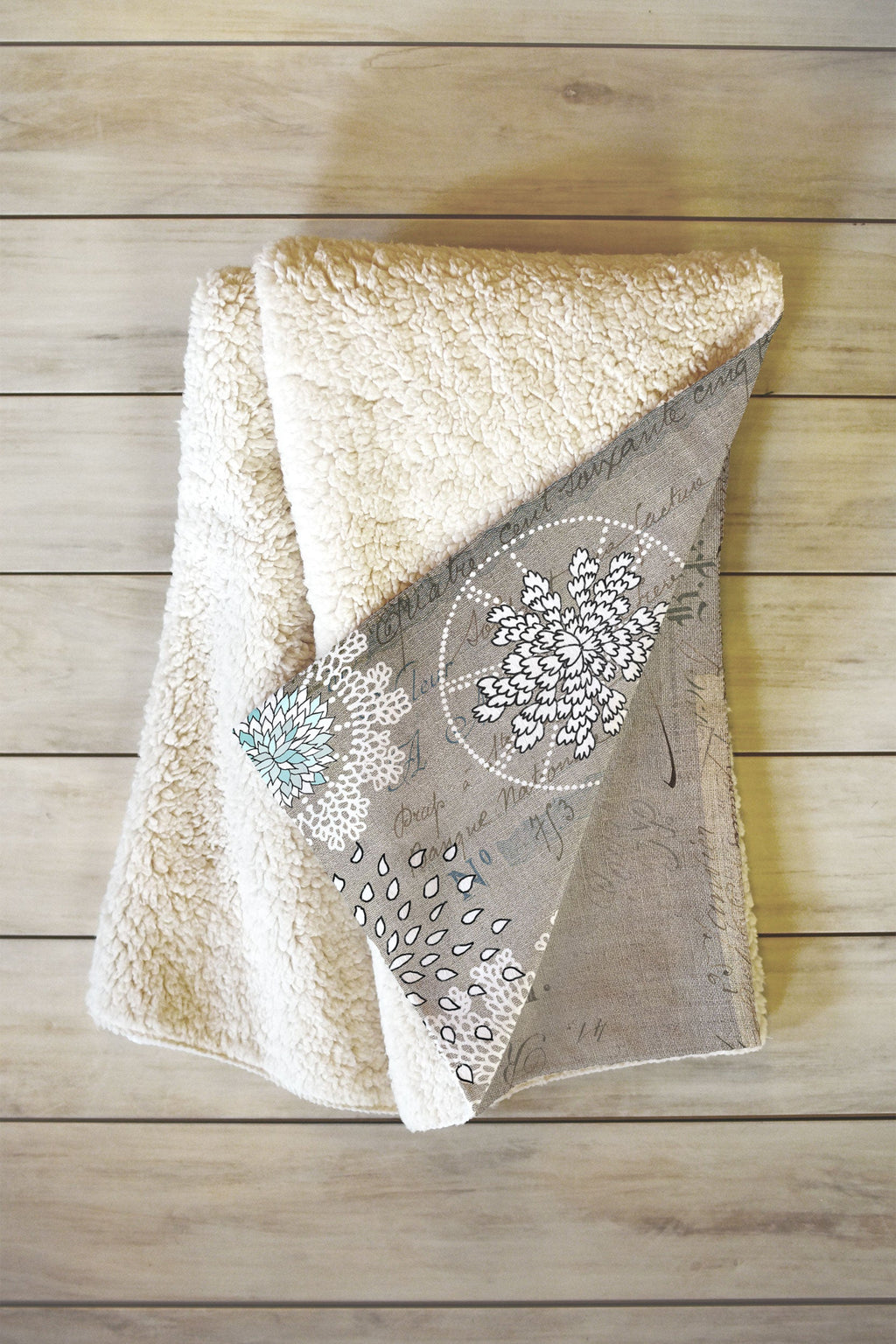 Iveta Abolina French Blue Fleece Throw Blanket