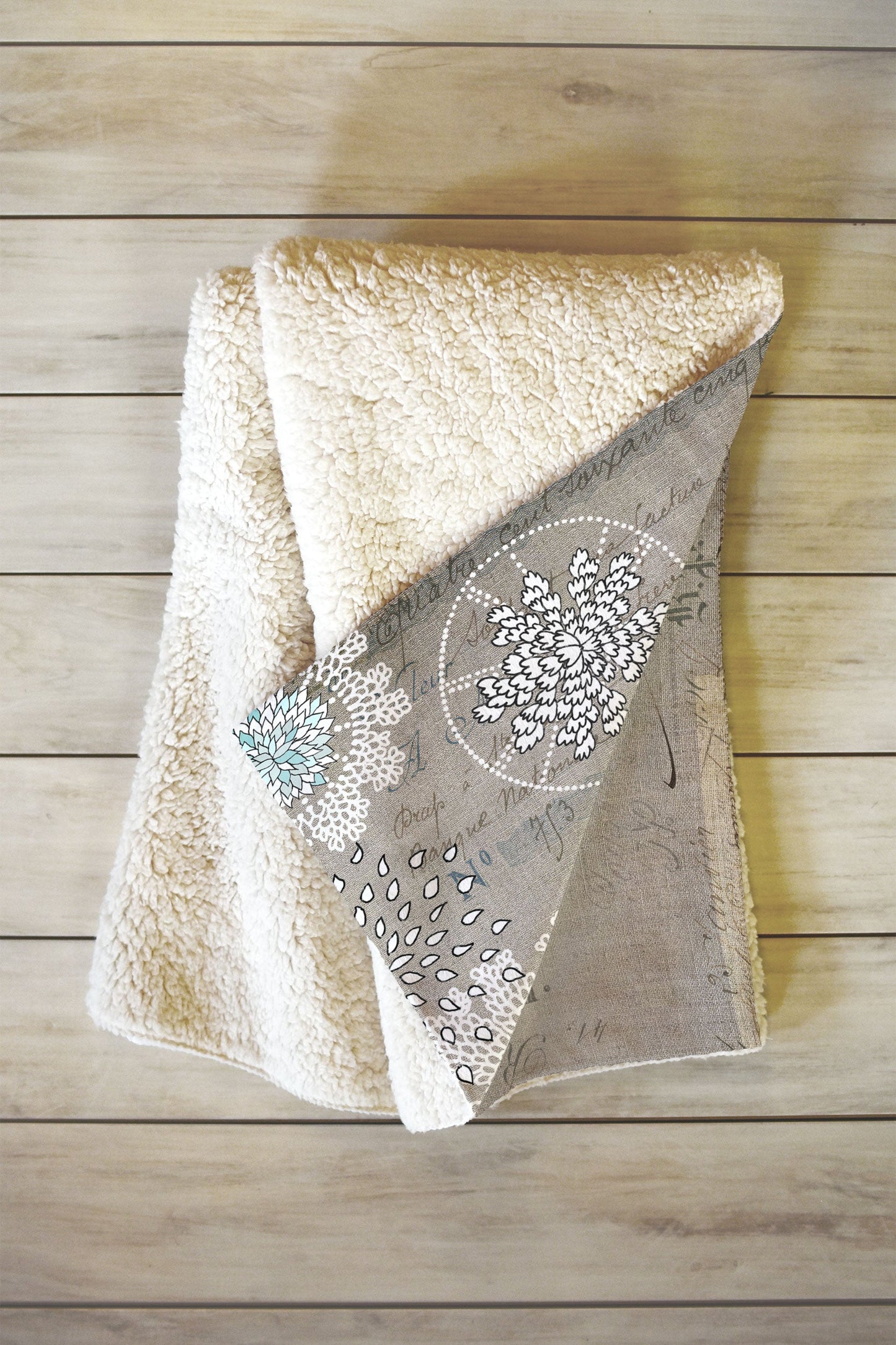 Iveta Abolina French Blue Fleece Throw Blanket