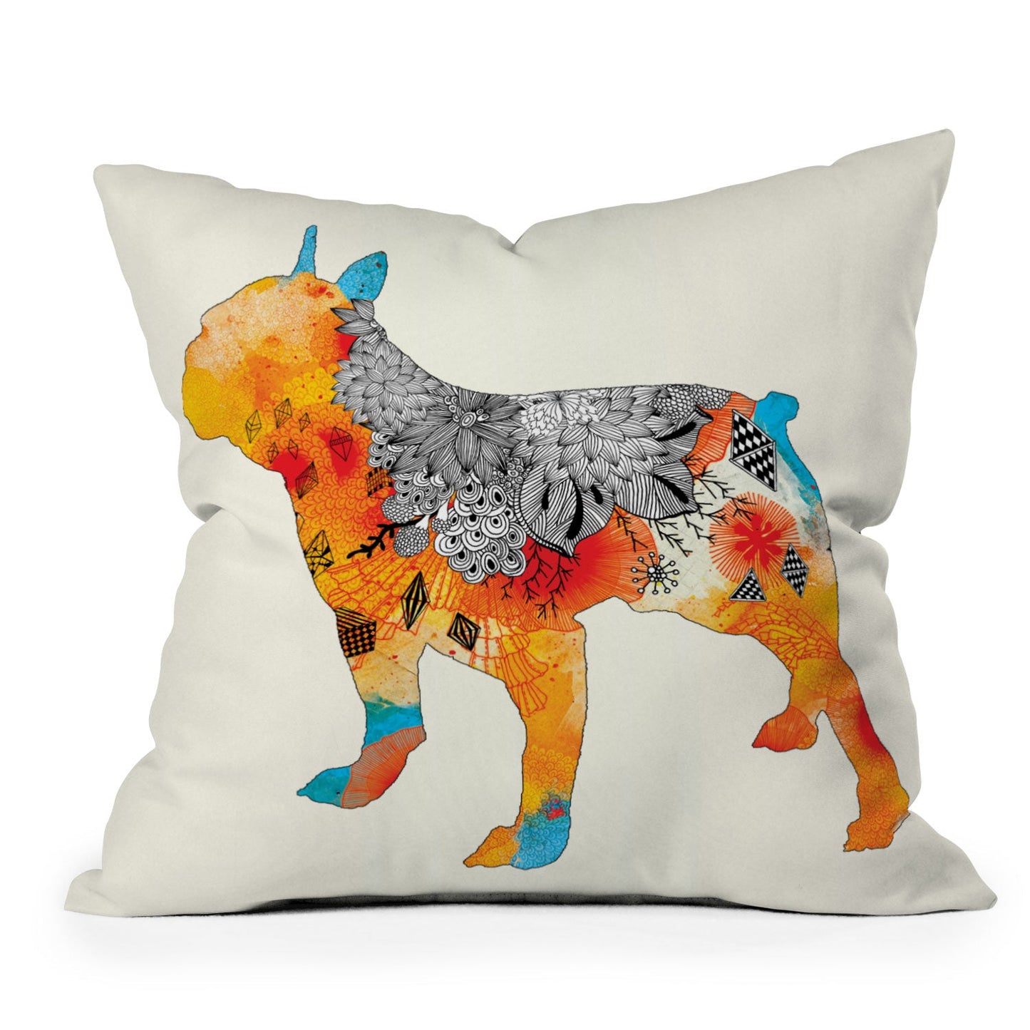 Iveta Abolina Frenchie Throw Pillow