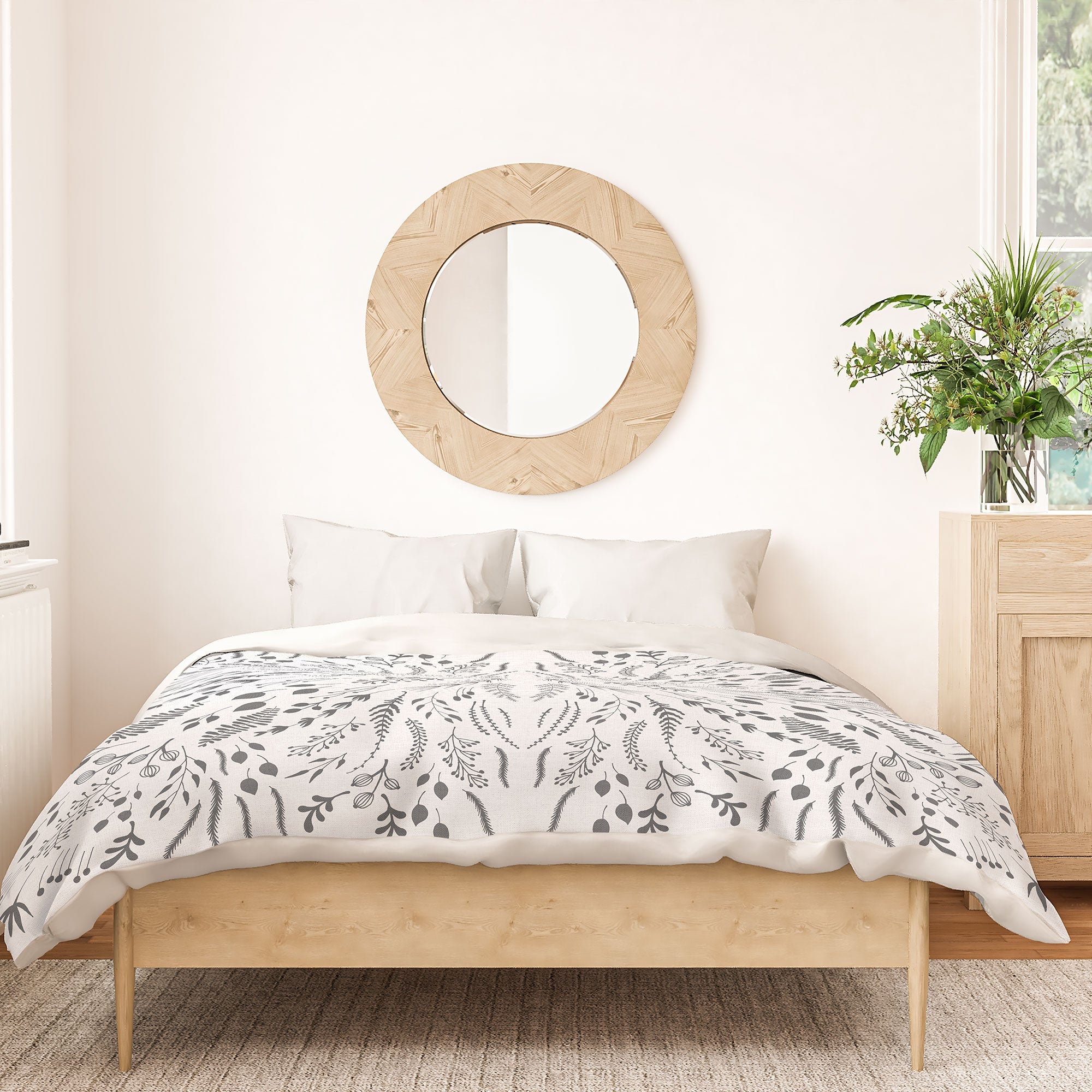 Iveta Abolina Gray Maze Duvet Cover