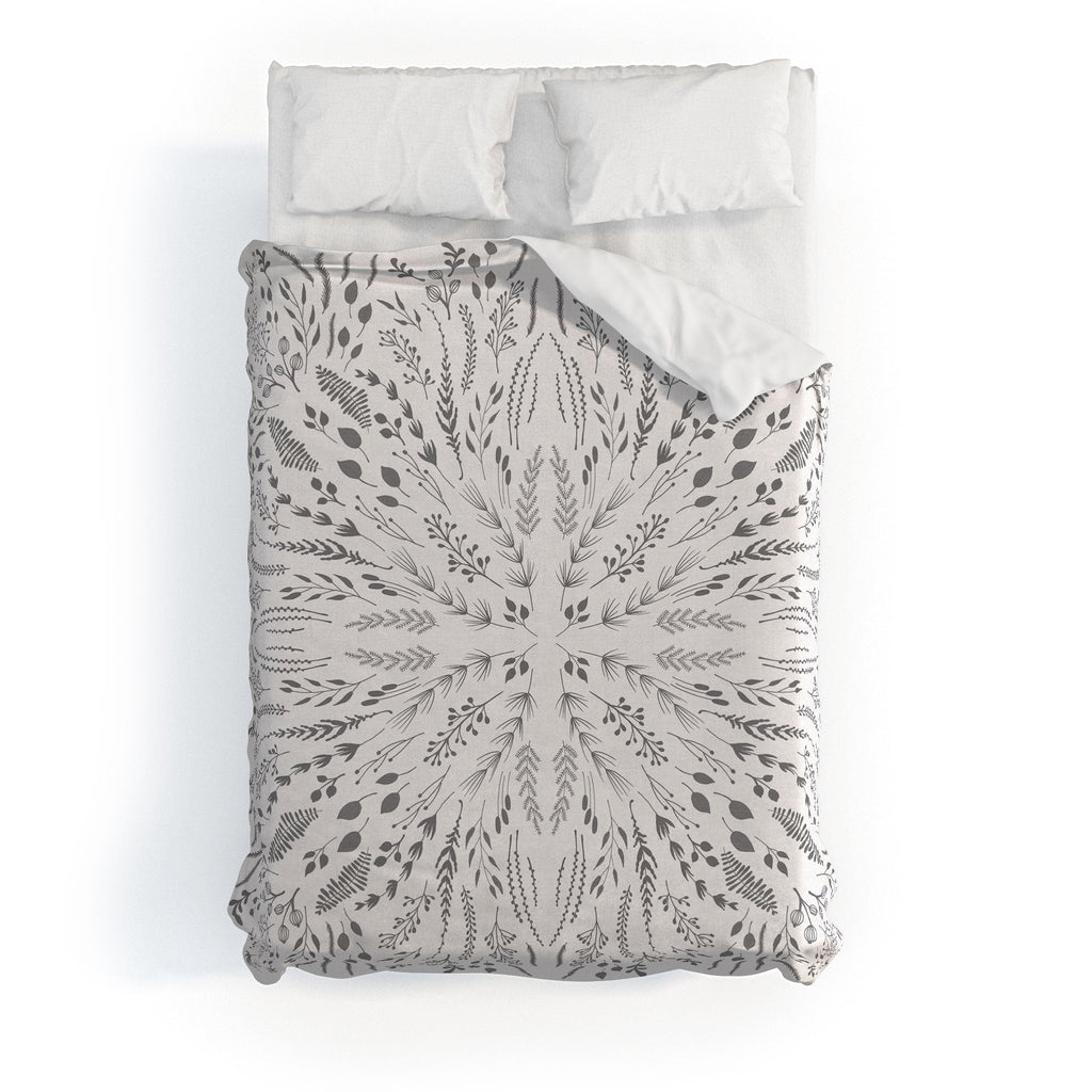 Iveta Abolina Gray Maze Duvet Cover
