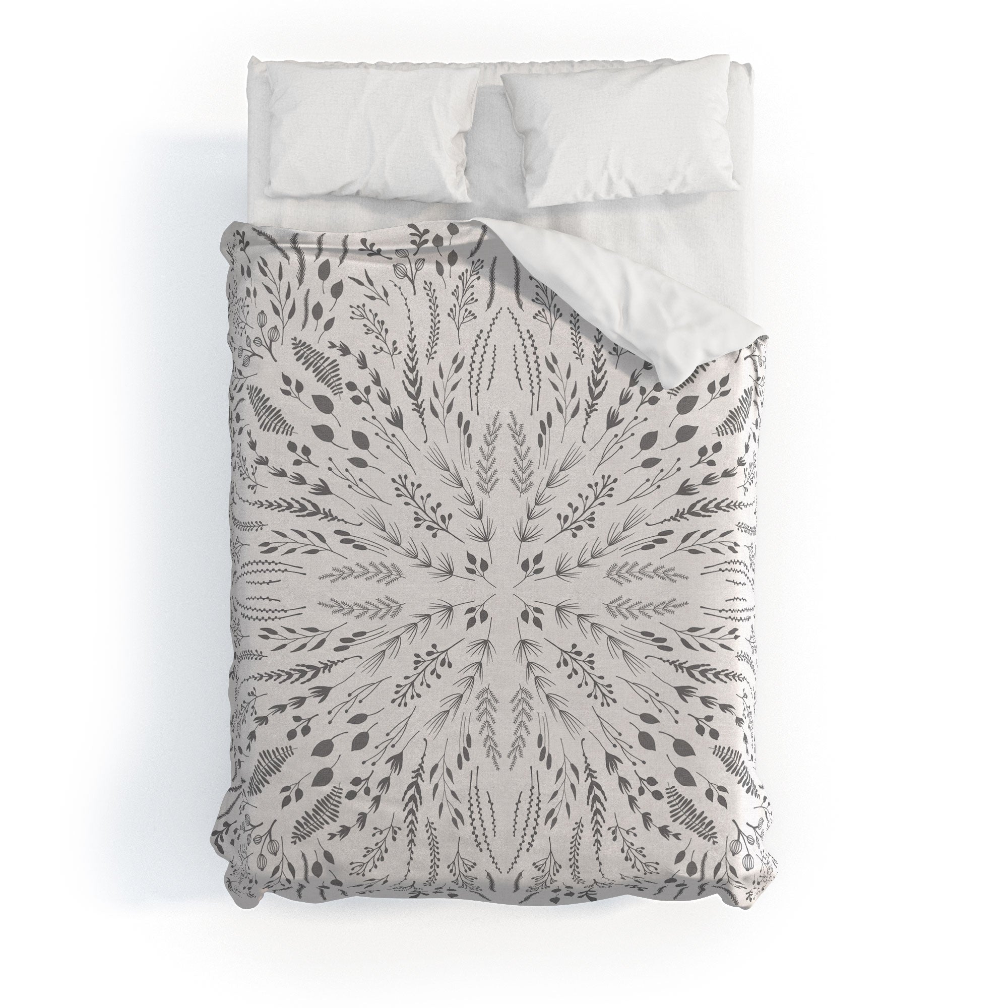 Iveta Abolina Gray Maze Duvet Cover