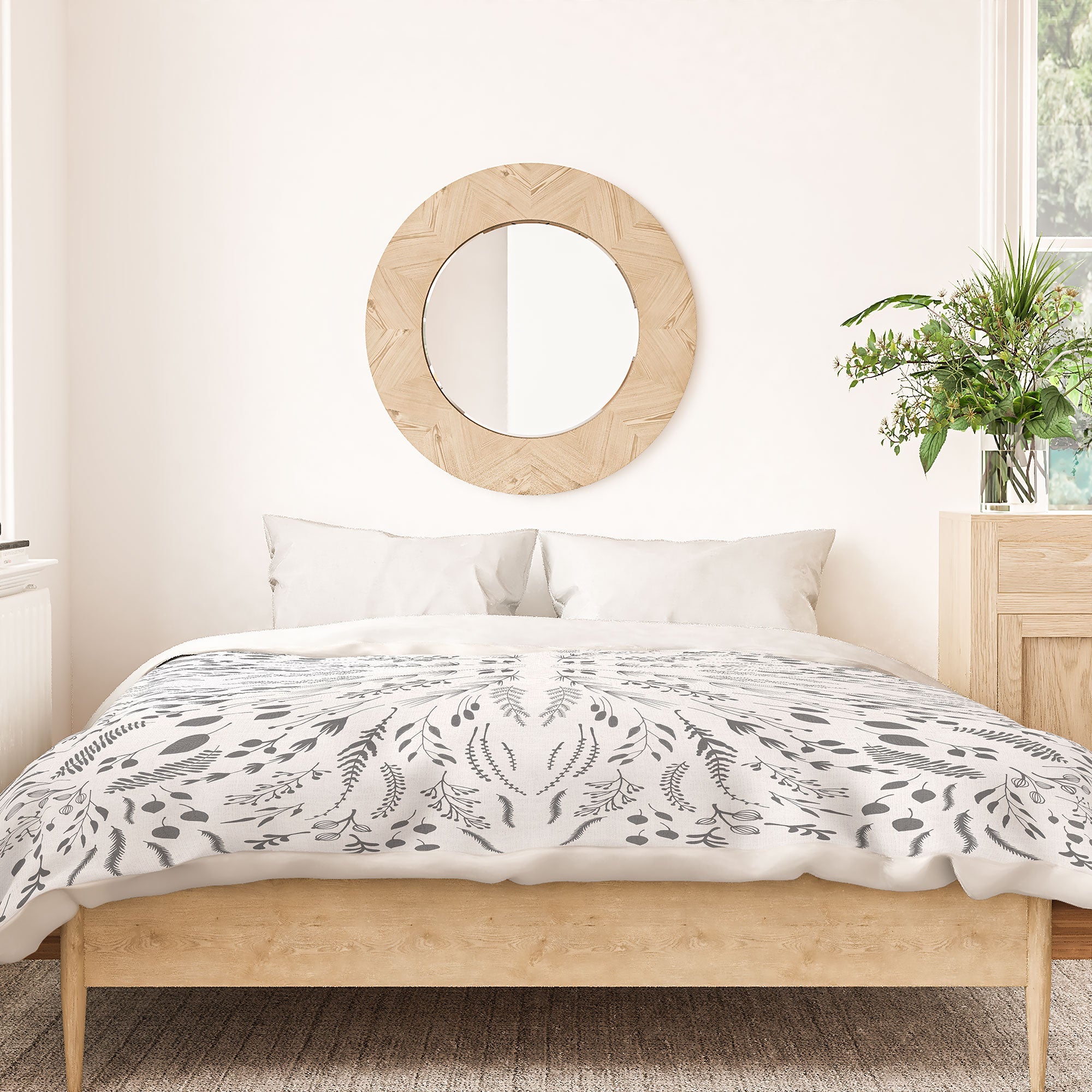 Iveta Abolina Gray Maze Duvet Cover