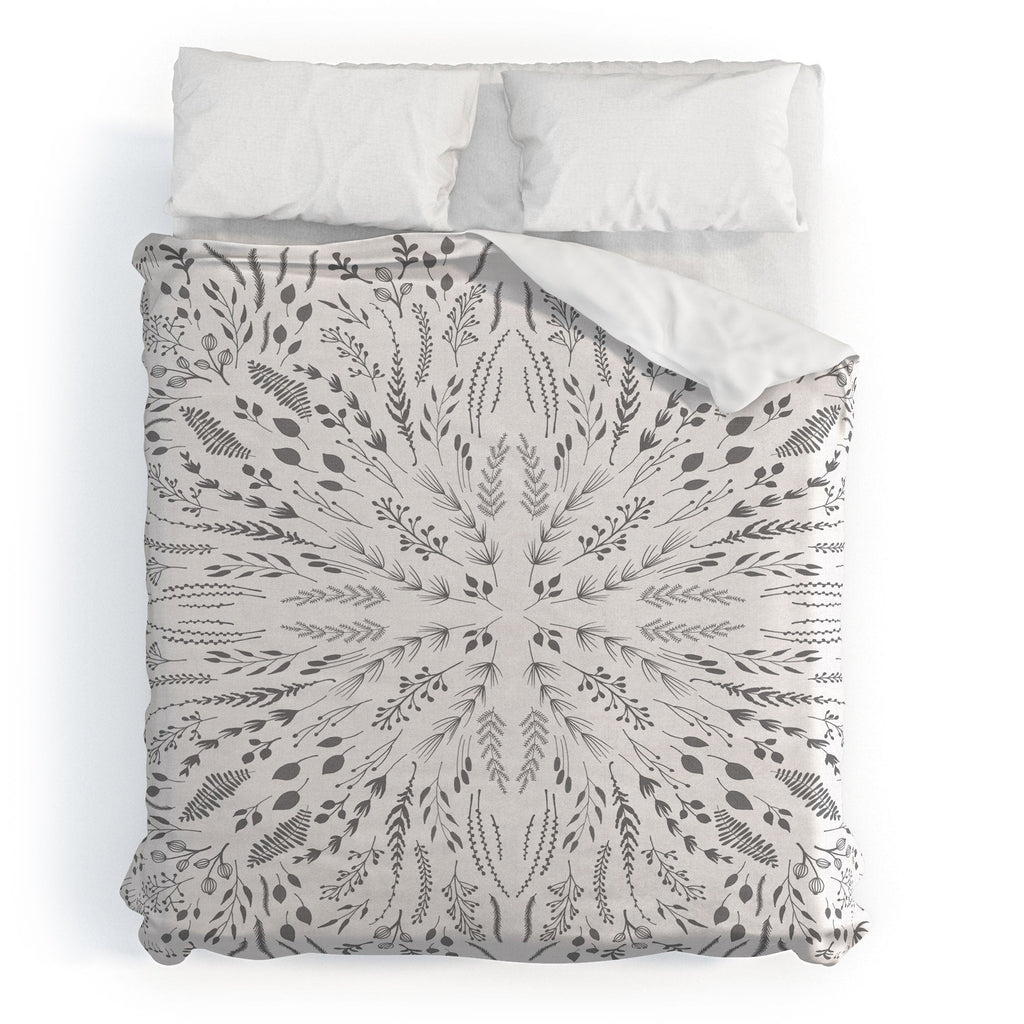 Iveta Abolina Gray Maze Duvet Cover
