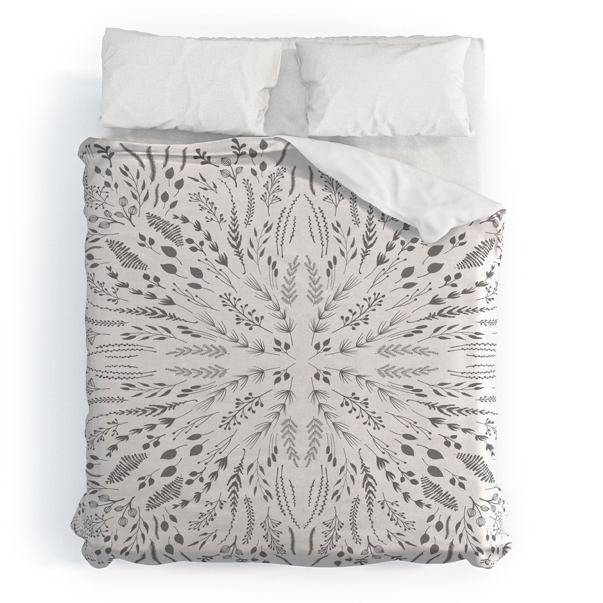 Iveta Abolina Gray Maze Duvet Cover