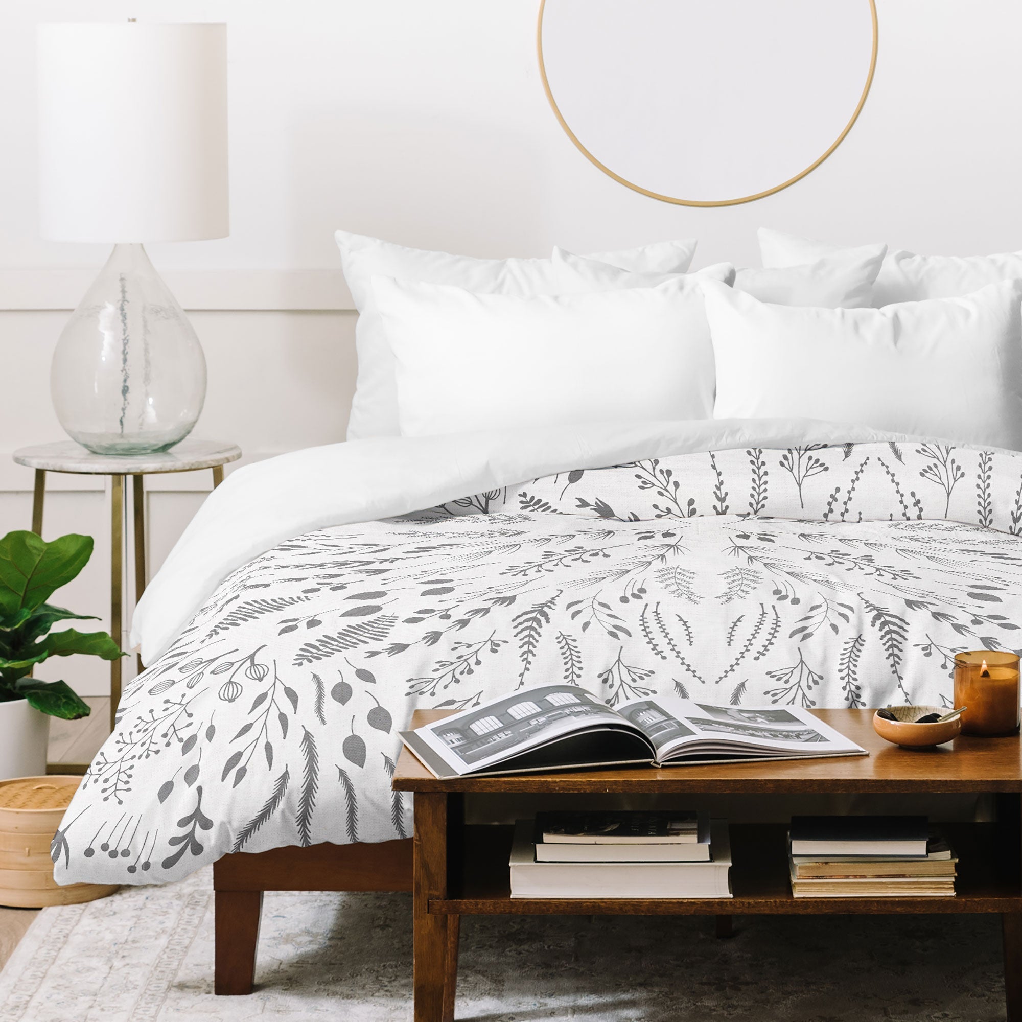 Iveta Abolina Gray Maze Duvet Cover