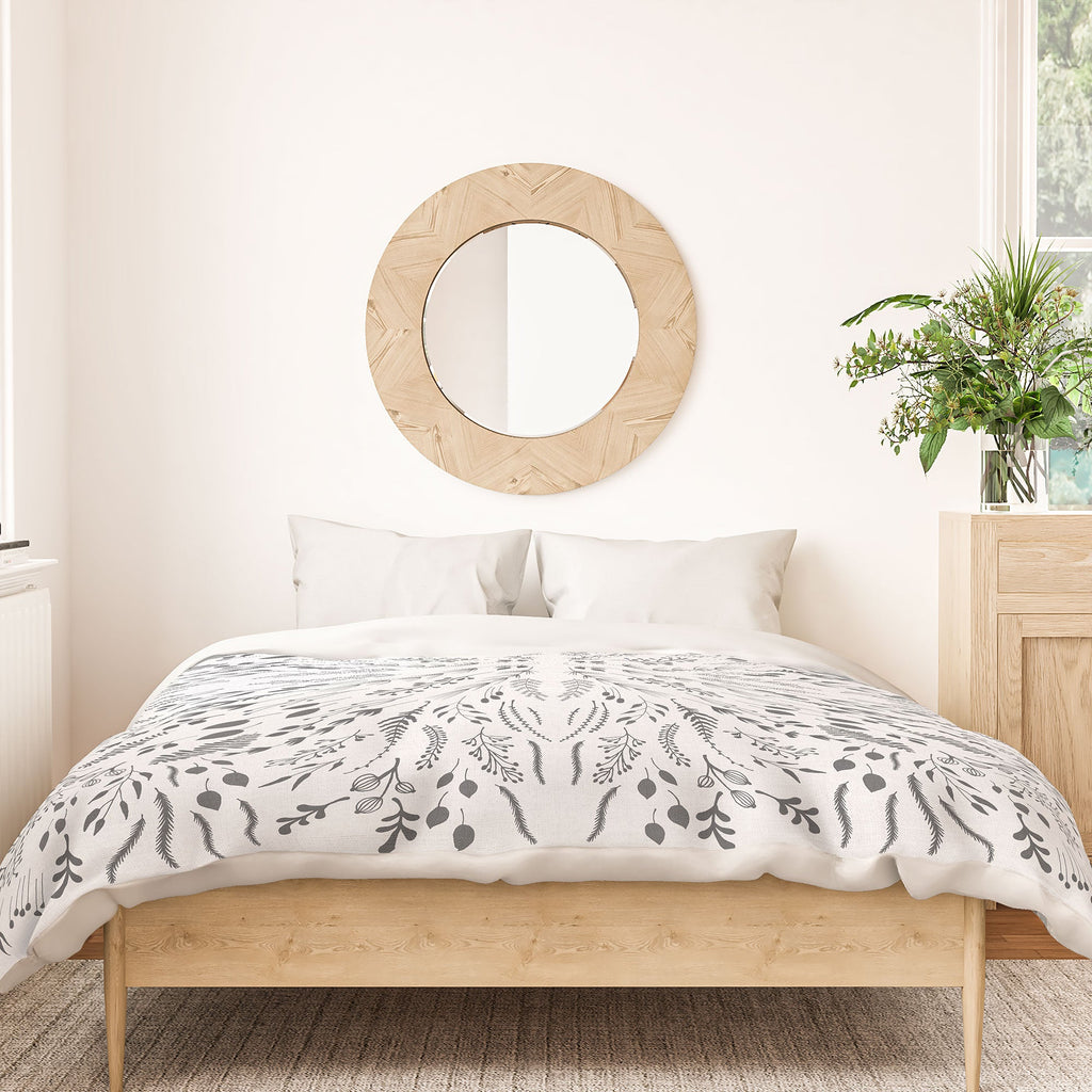 Iveta Abolina Gray Maze Duvet Cover