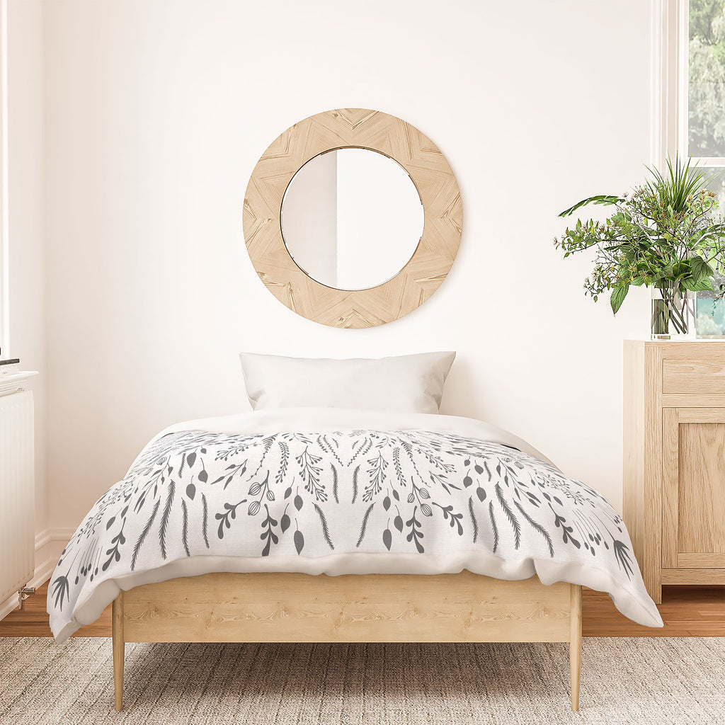 Iveta Abolina Gray Maze Duvet Cover