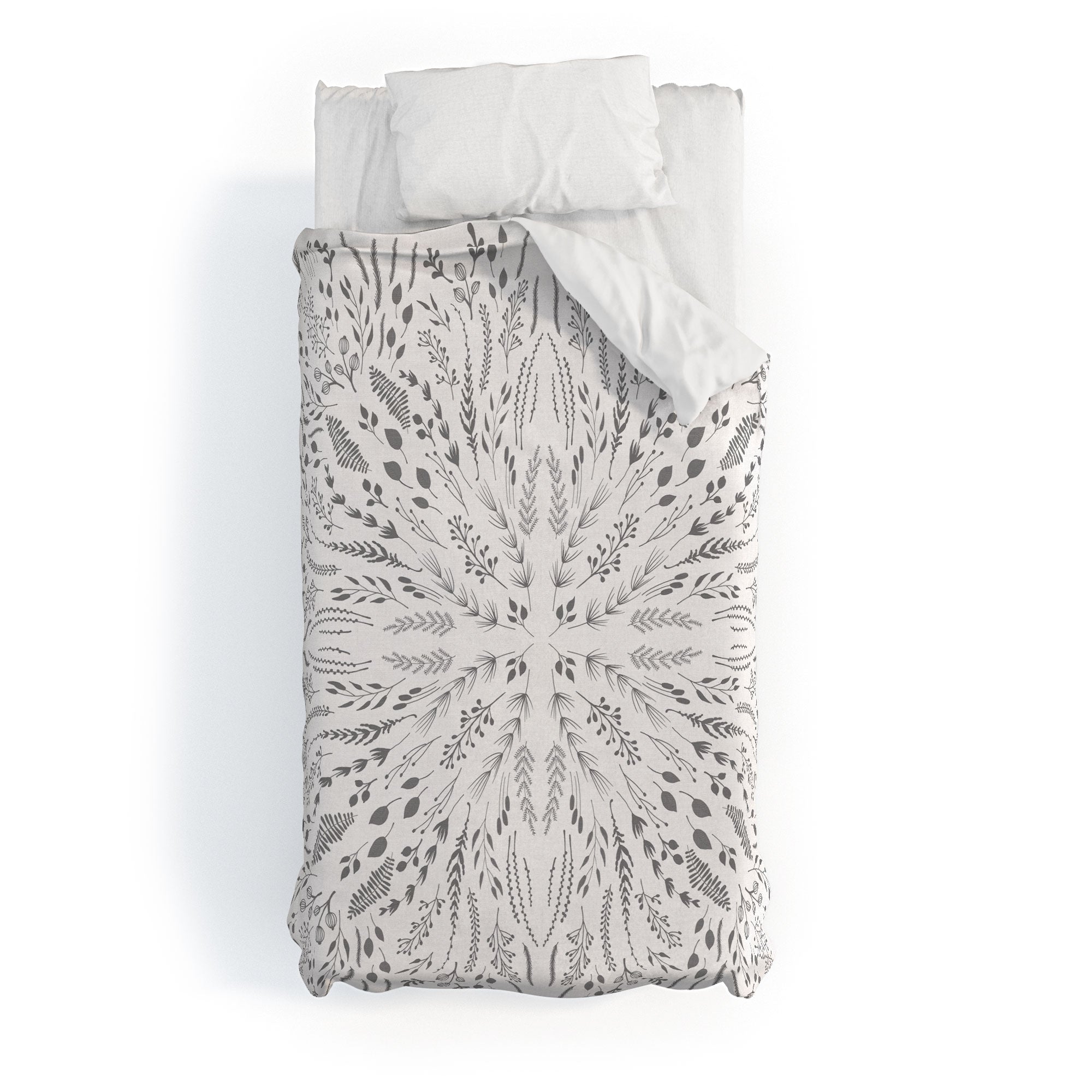 Iveta Abolina Gray Maze Duvet Cover