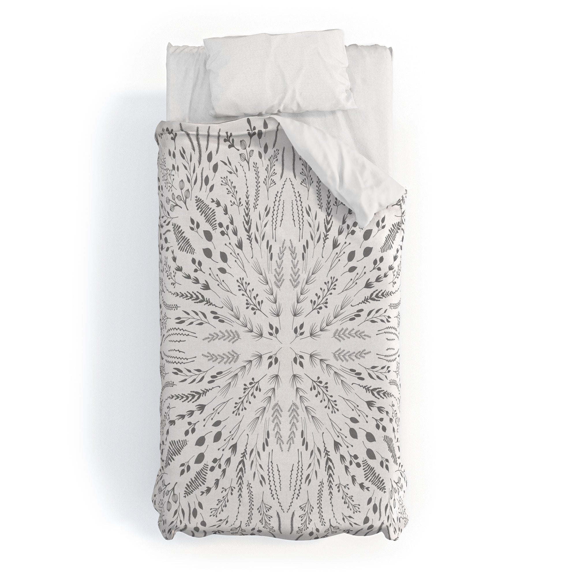 Iveta Abolina Gray Maze Duvet Cover