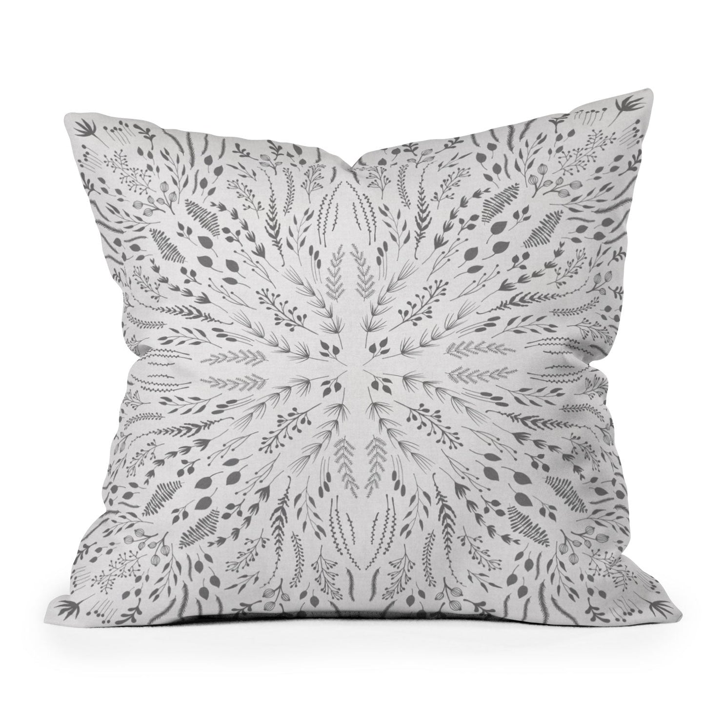 Iveta Abolina Gray Maze Throw Pillow