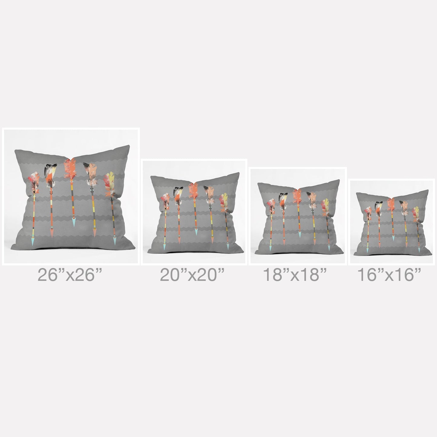 Iveta Abolina Gray Pastel Feathers Throw Pillow
