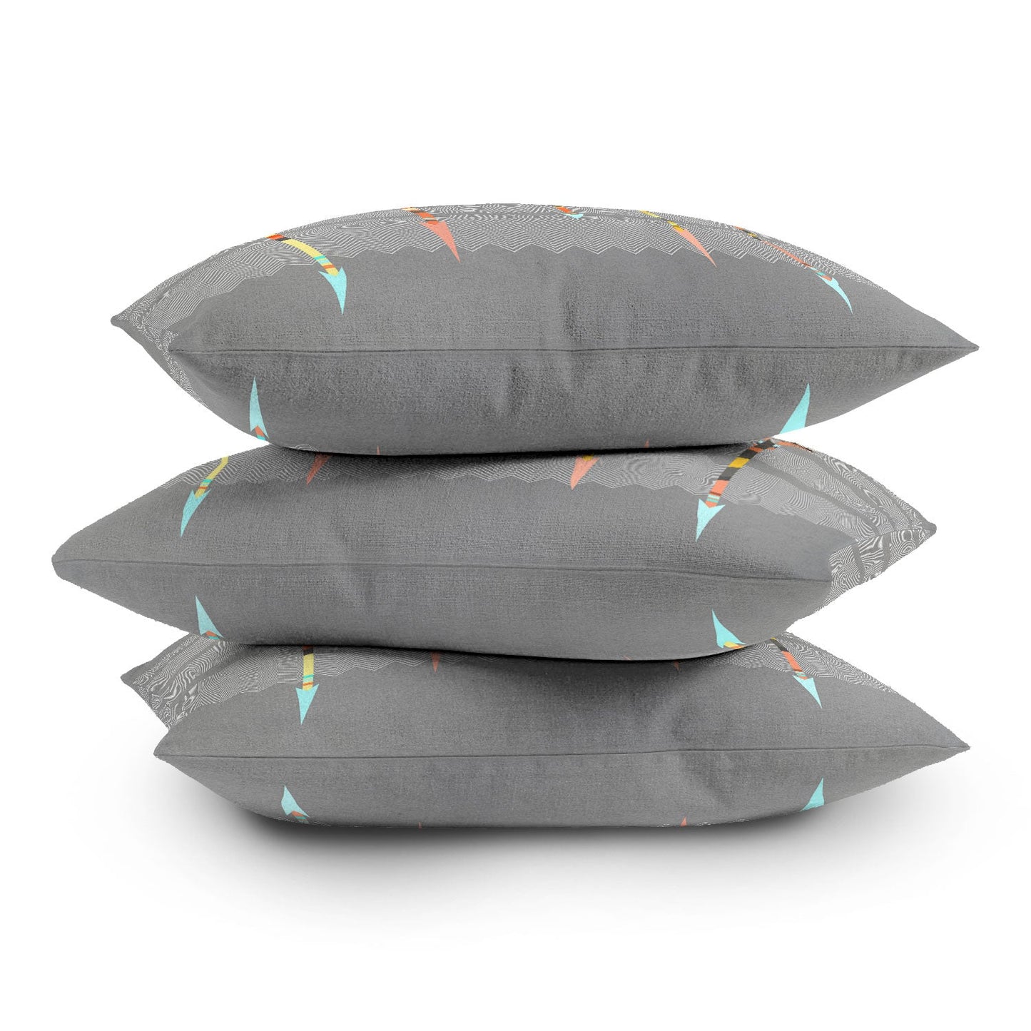 Iveta Abolina Gray Pastel Feathers Throw Pillow