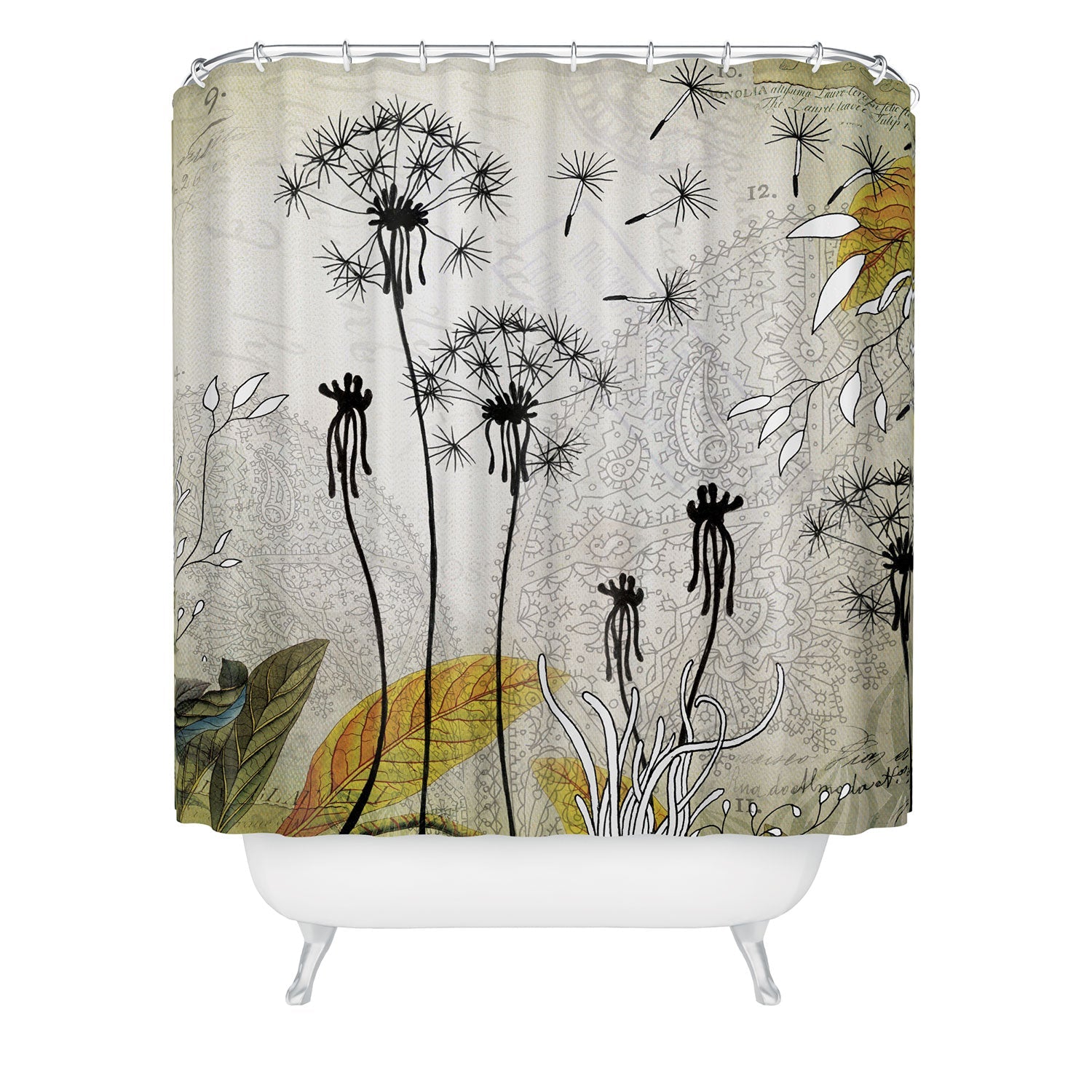 Iveta Abolina Little Dandelion Shower Curtain