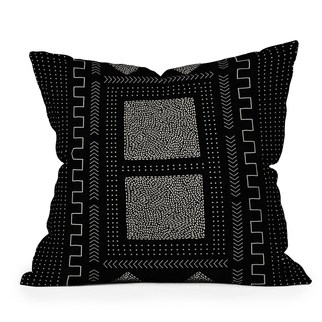 Iveta Abolina Mud Cloth Inspo I Outdoor Throw Pillow