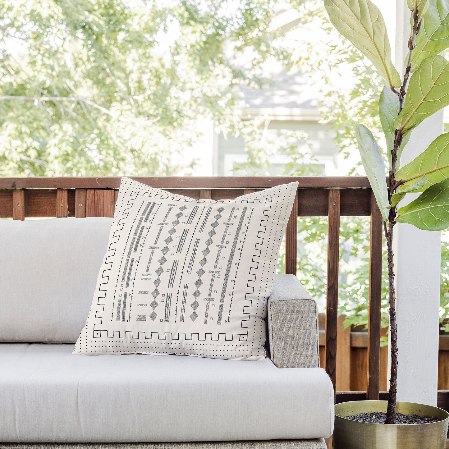 Iveta Abolina Mud Cloth Inspo VI Outdoor Throw Pillow