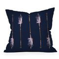 Iveta Abolina Native Blue Arrows Outdoor Throw Pillow