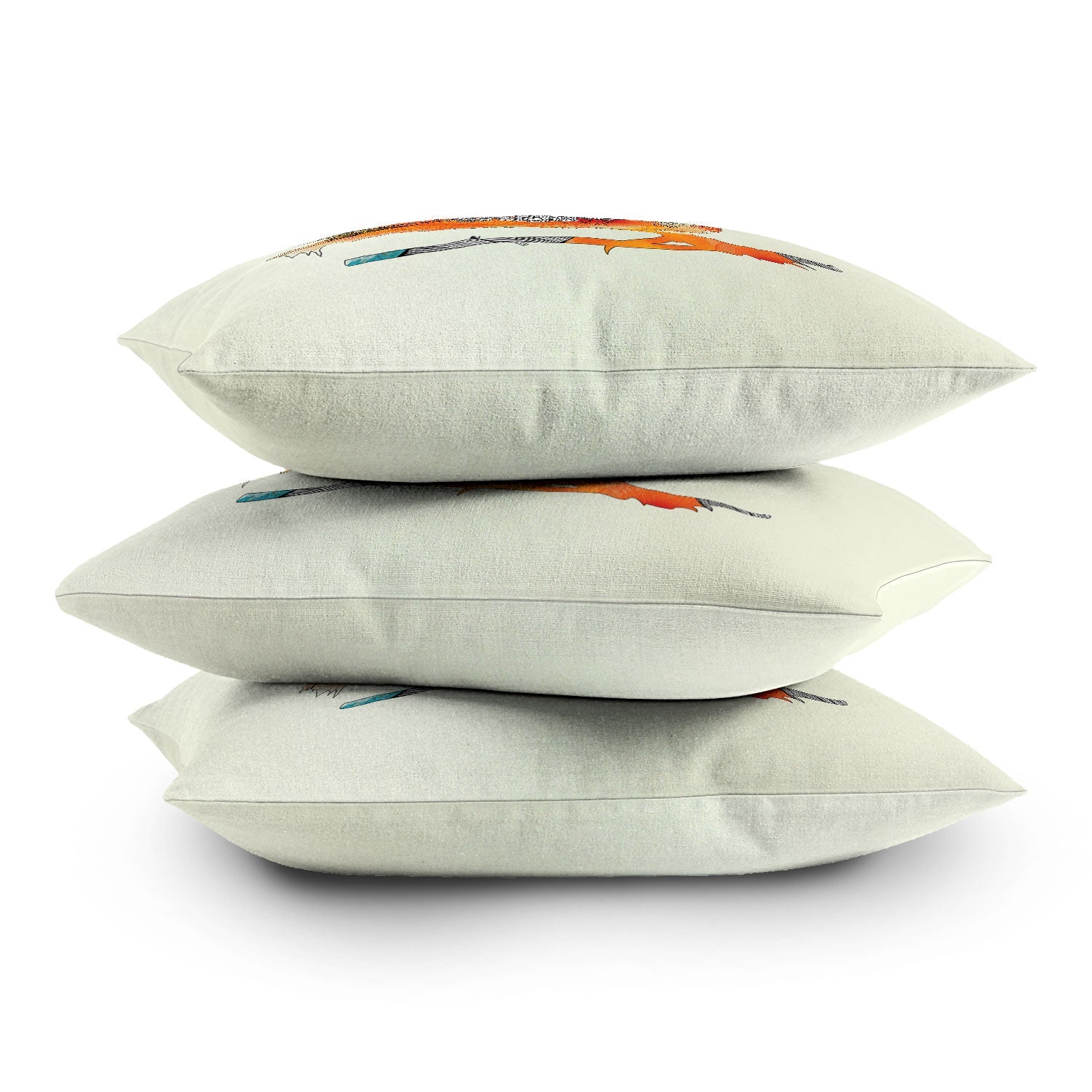 Iveta Abolina Orange Bird Throw Pillow
