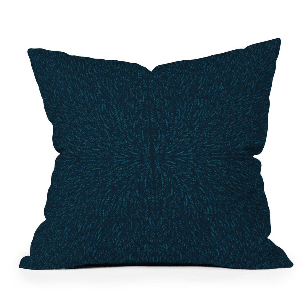 Iveta Abolina Peacock Pond Throw Pillow