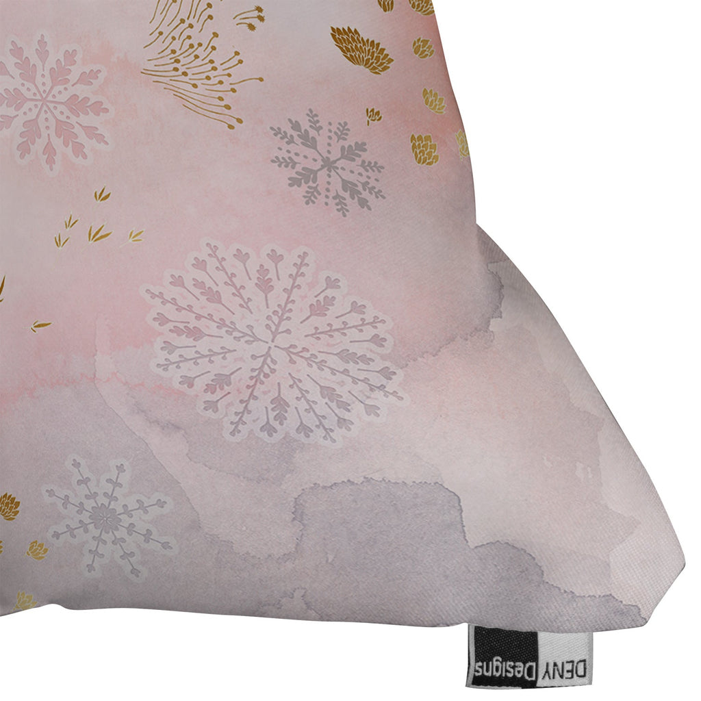 Iveta Abolina Rose Winterland Outdoor Throw Pillow