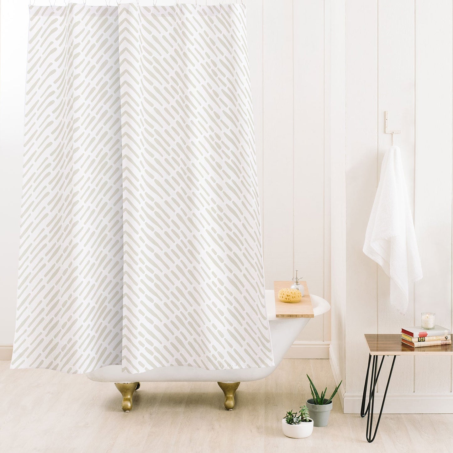 Iveta Abolina Roux Cream Shower Curtain