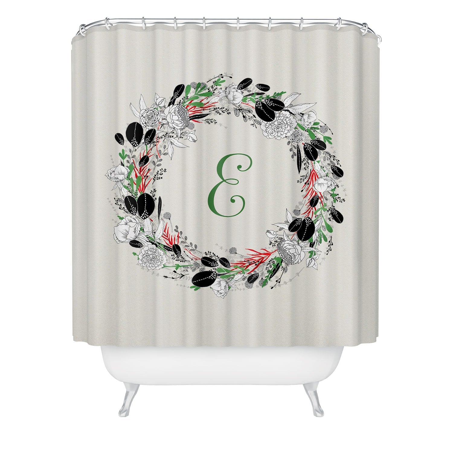 Iveta Abolina Silver Dove Christmas E Shower Curtain