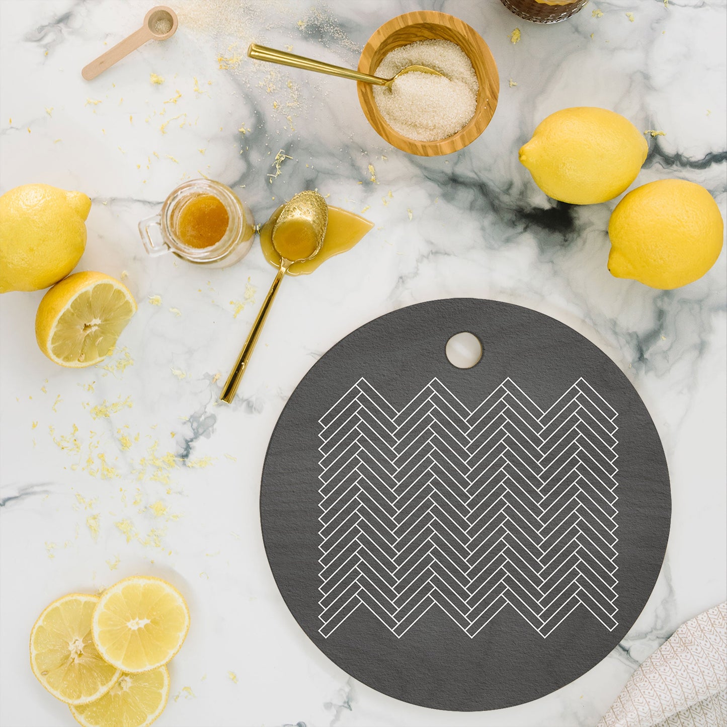 Iveta Abolina Study in Gray IV Cutting Board Round