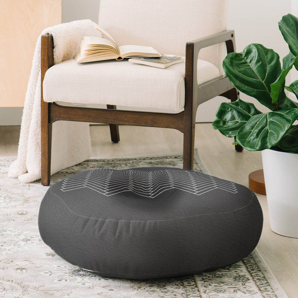 Iveta Abolina Study in Gray IV Floor Pillow Round