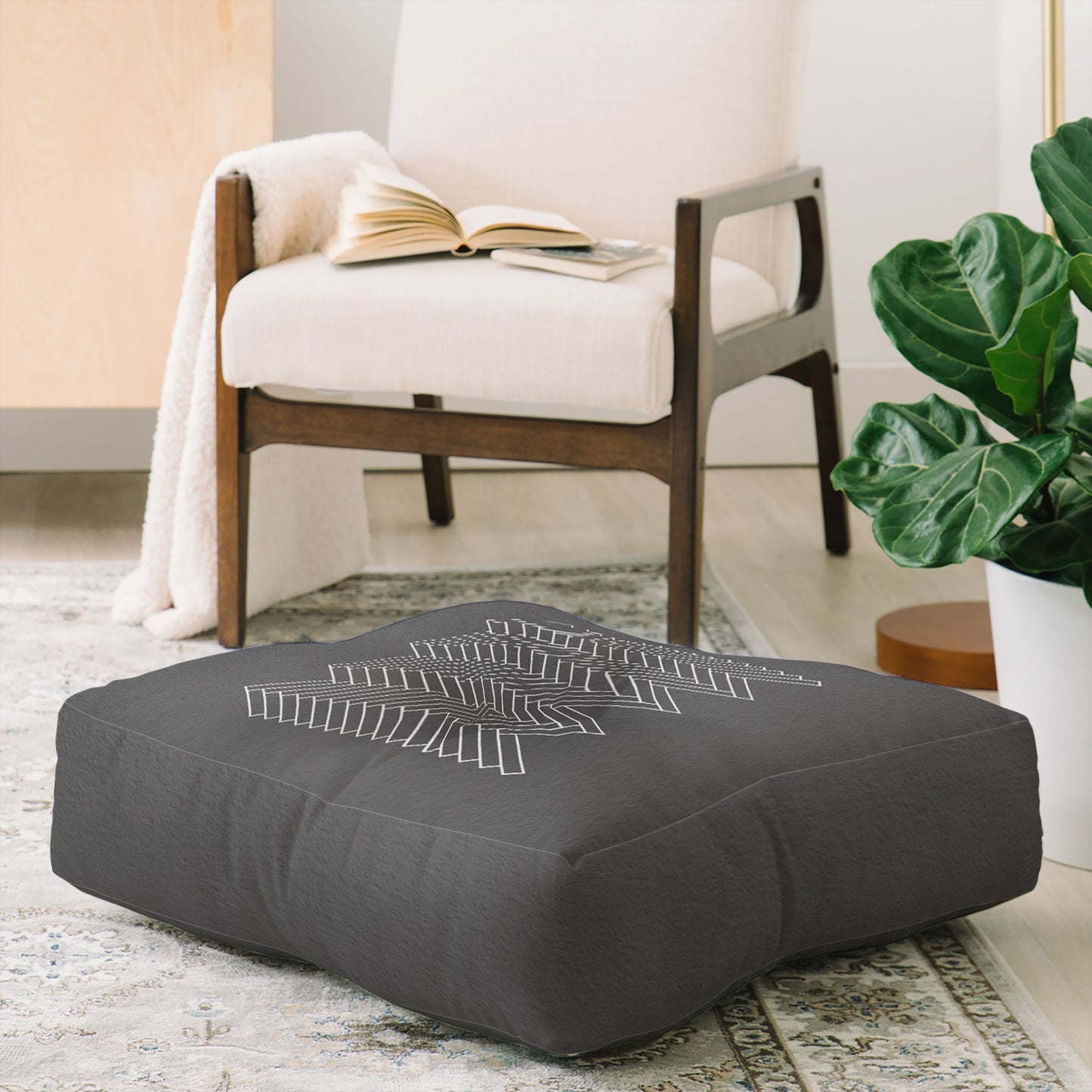 Iveta Abolina Study in Gray IV Floor Pillow Square