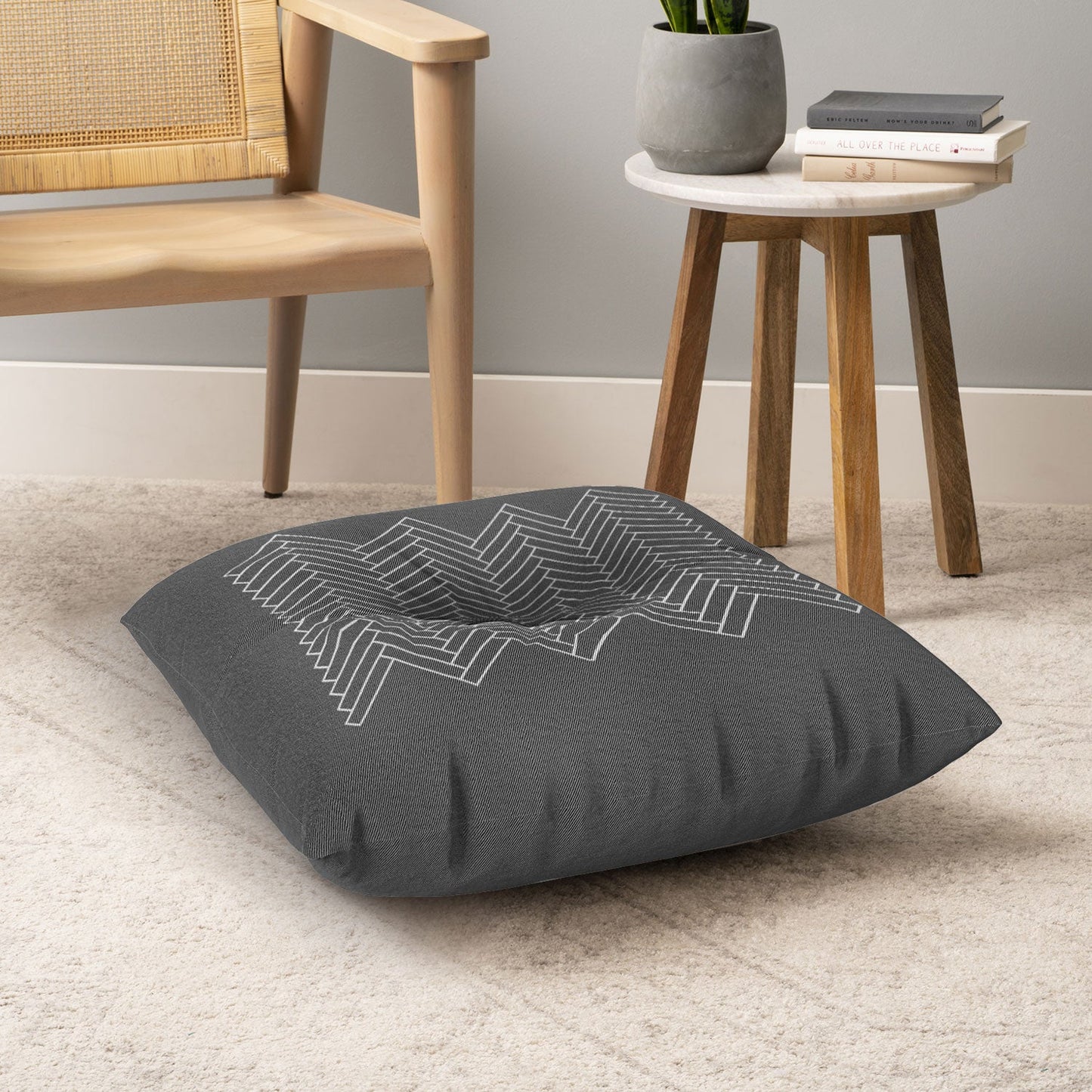 Iveta Abolina Study in Gray IV Floor Pillow Square