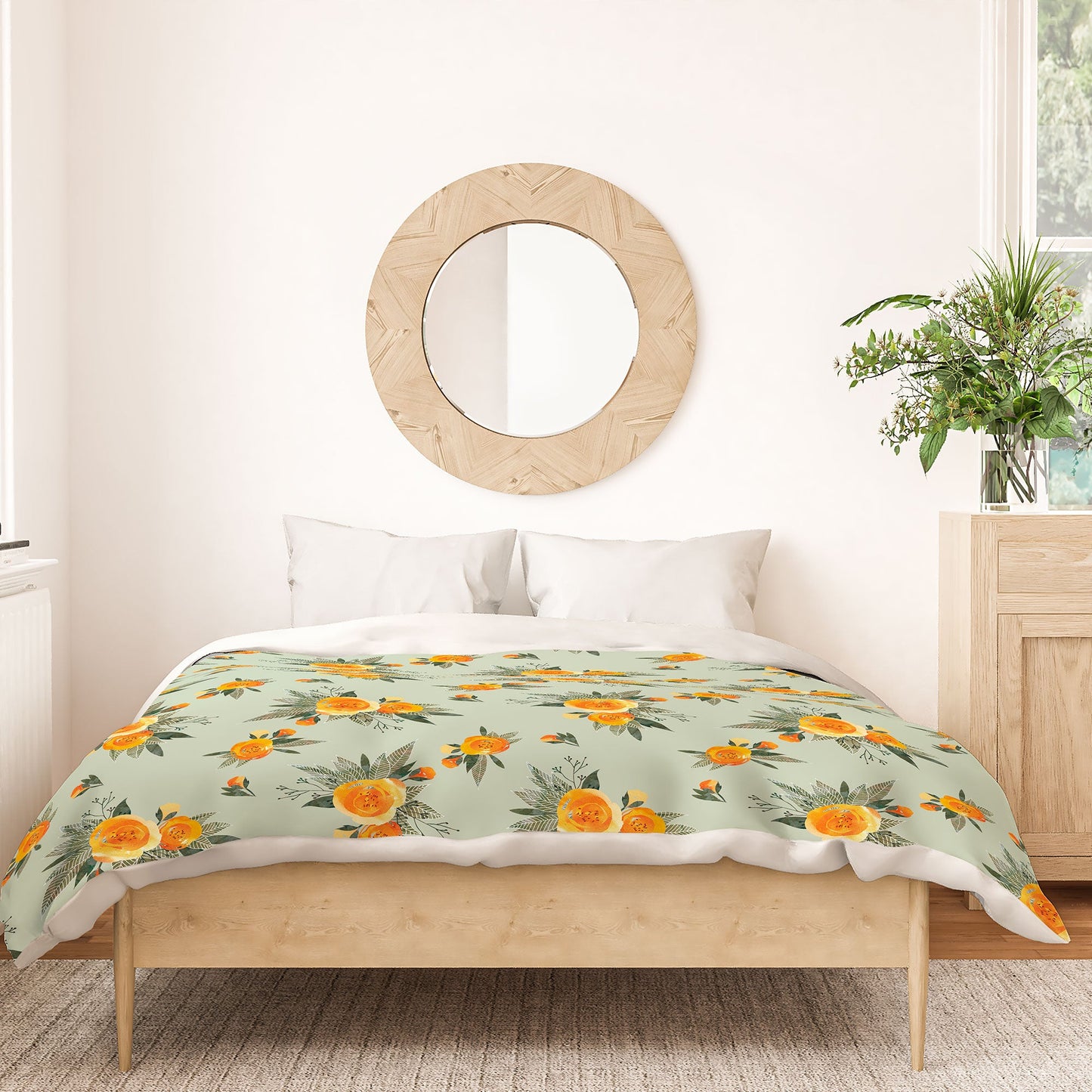 Iveta Abolina Tangerine Burst Duvet Cover